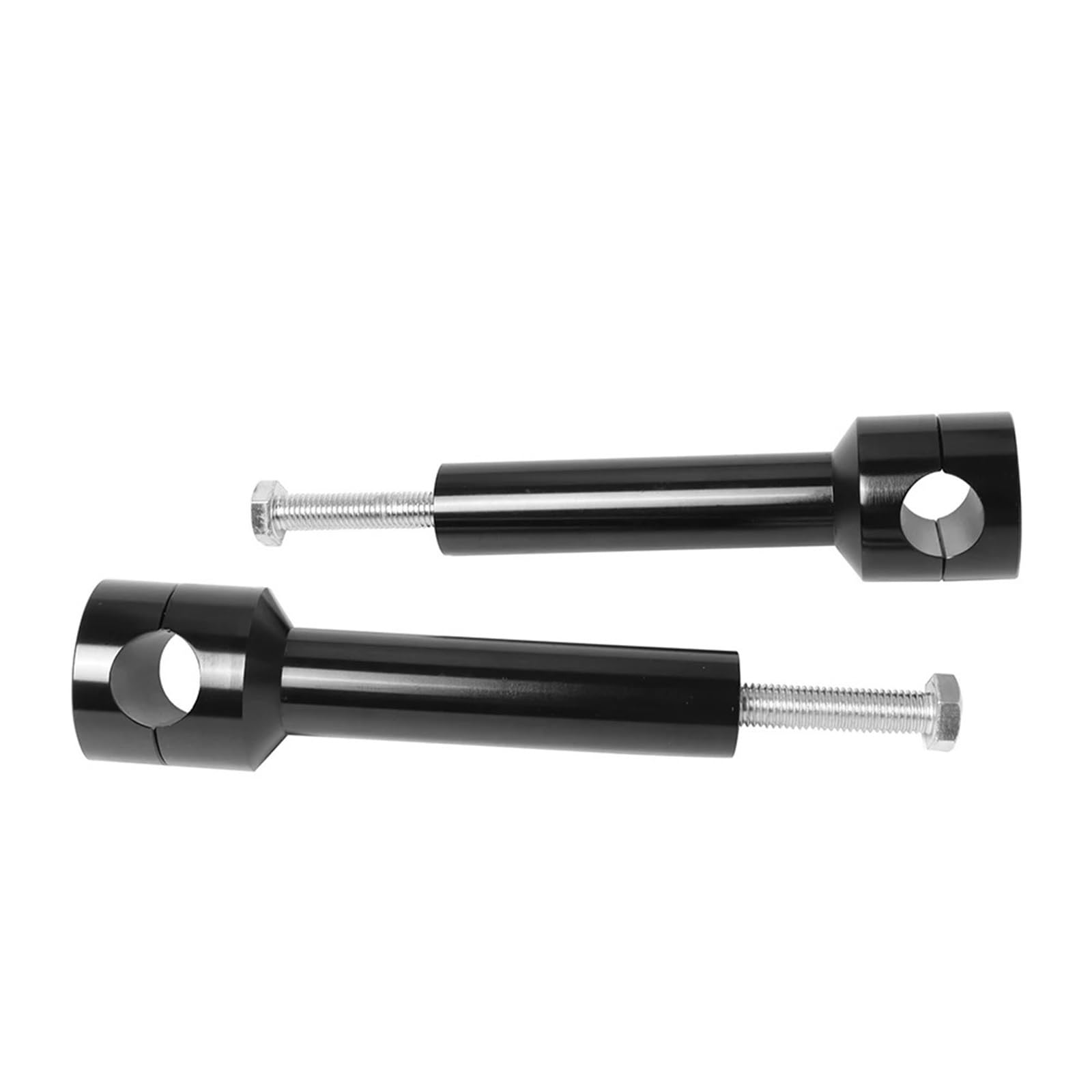 Für Dirt Bike Motorrad Zubehör Lenker Riser Clamp Mount Adapter Kit Schwarz Runde 22/25mm CNC Aluminium(Black 25MM) von CEHAKDLRI