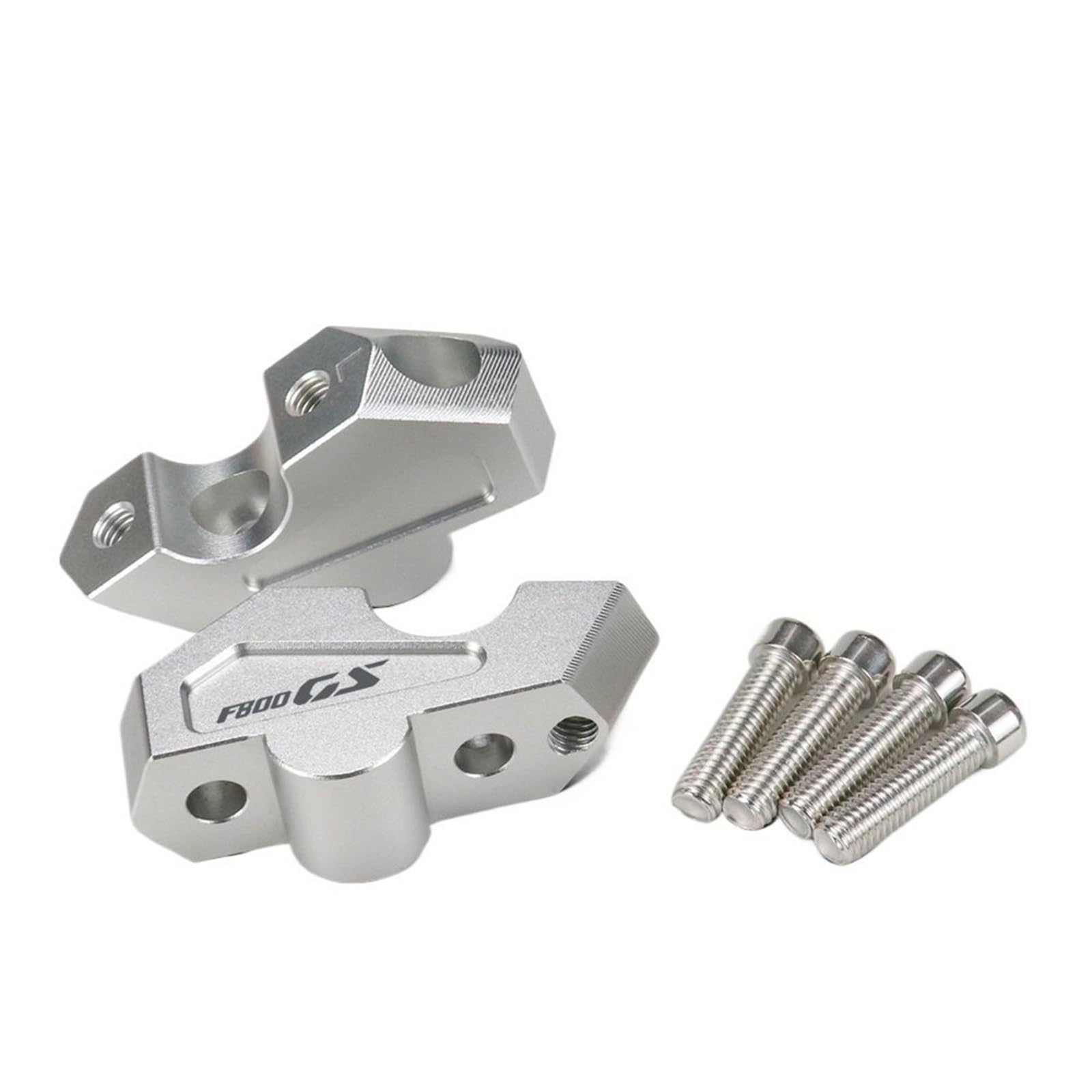 Für F800GS F 800 GS 2023 2024- Motorradzubehör Lenker Riser Fat Lenker Halterung Clamp Extend Adapter(Silver A) von CEHAKDLRI