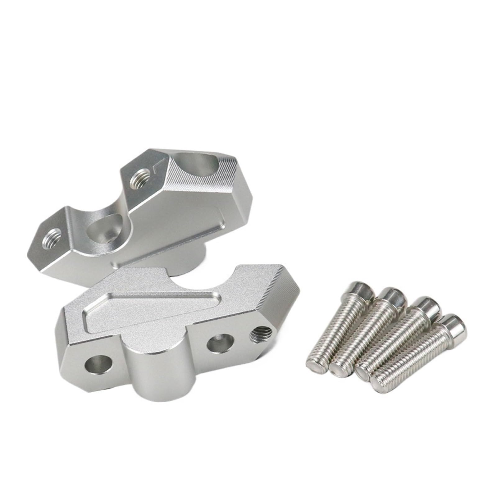 Für F800GS F 800 GS 2023 2024- Motorradzubehör Lenker Riser Fat Lenker Halterung Clamp Extend Adapter(Silver B) von CEHAKDLRI