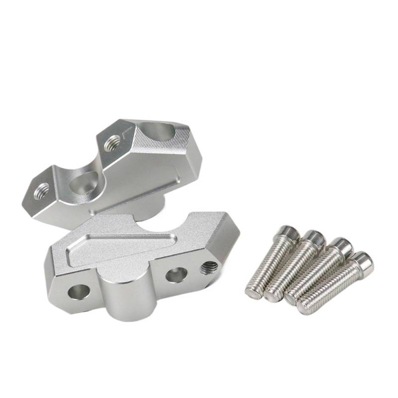 Für F800GS F 800 GS 2023 2024- Motorradzubehör Lenker Riser Fat Lenker Halterung Clamp Extend Adapter(Silver B) von CEHAKDLRI