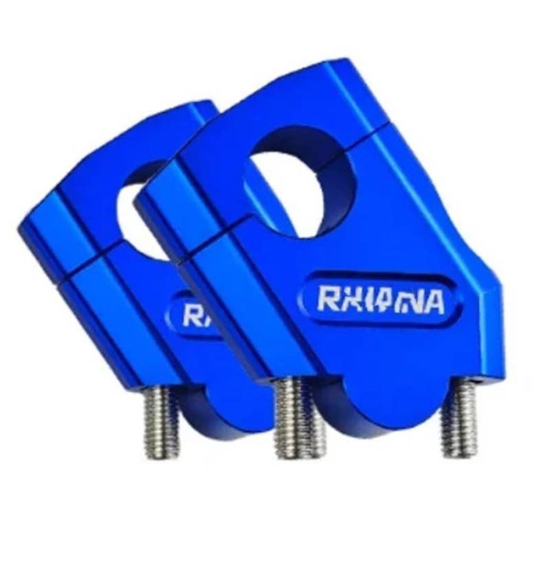 Für FZ6 S2 FZ 6 FAZER MT-07 MT-09 Motorrad Lenker Riser Bar Montieren Griff Clamp 22mm(Blue) von CEHAKDLRI