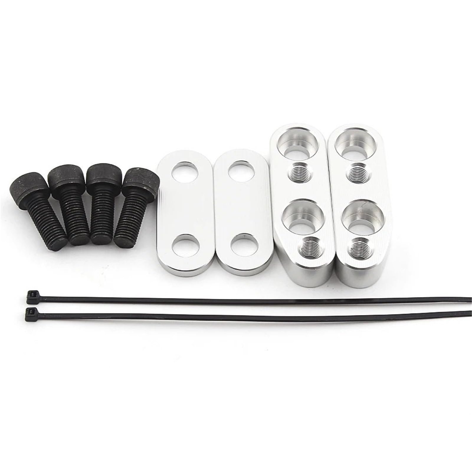 Für GL1800 GL 1800 F6B 2001-2017 Moto Zubehör Motorrad Griff Bar Klemmen Montieren Lenker Steigleitungen Adapter(Silver) von CEHAKDLRI