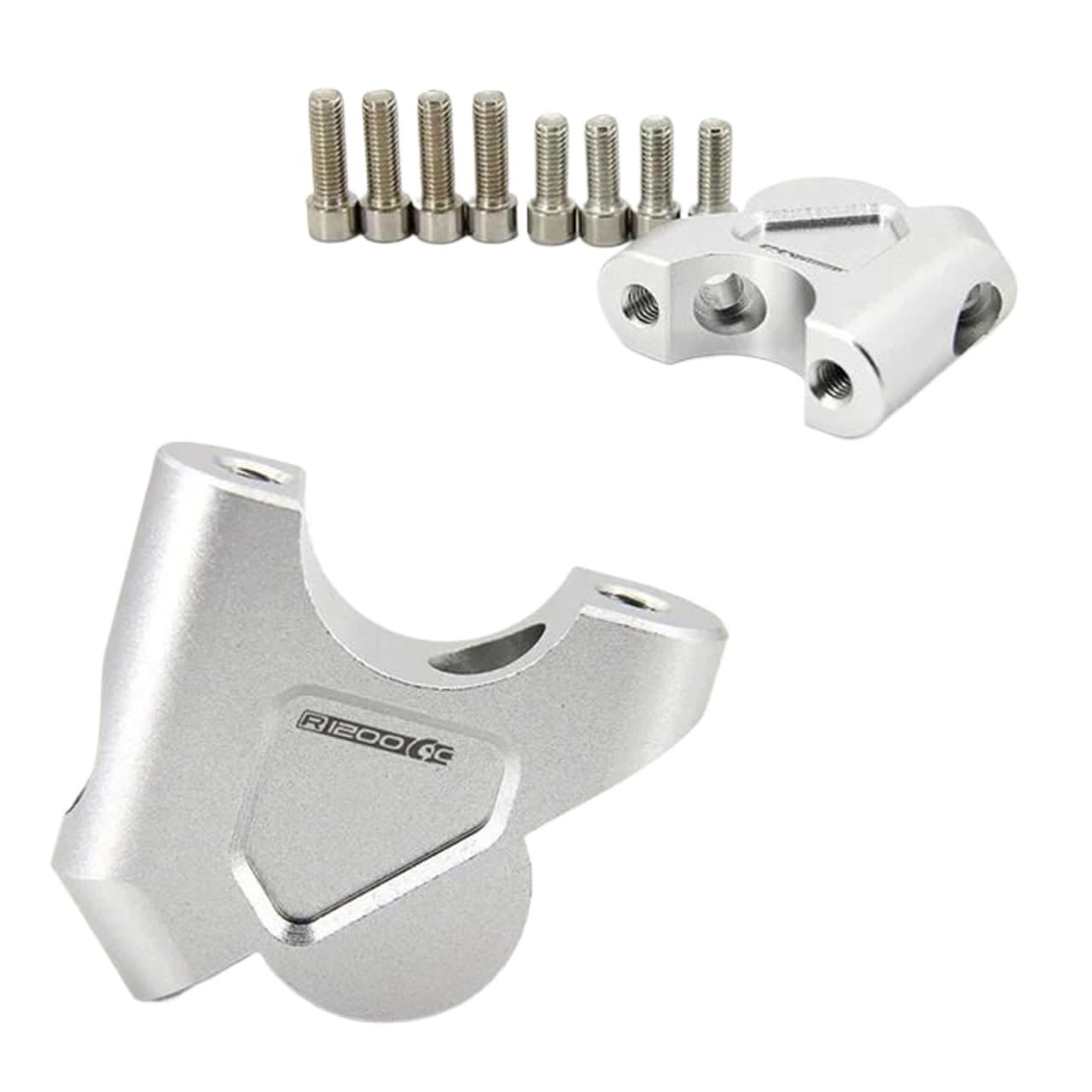 Für GS Für LC Für R1200GS Für Adventure Für ADV Für Gs 1250 Für R1250GS Für S1000XR Lenker Riser 32MM Drag Lenker Klemme Verlängerung Adapter(Silver1) von CEHAKDLRI