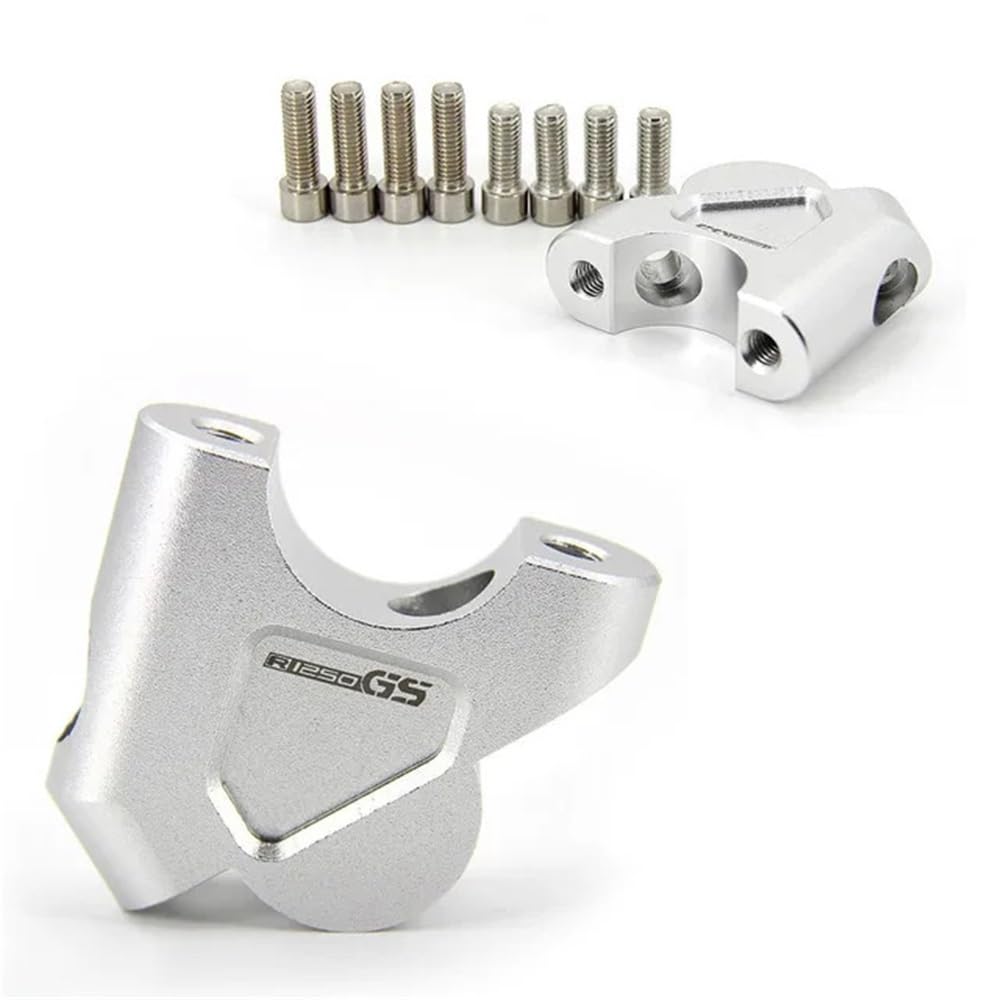 Für GS R 1200 LC R1200GS Abenteuer ADV GS1250 R1250GS S1000XR Lenker Riser 32MM Drag Griff Bar Clamp Verlängern Adapter(R1250GS-Silver) von CEHAKDLRI