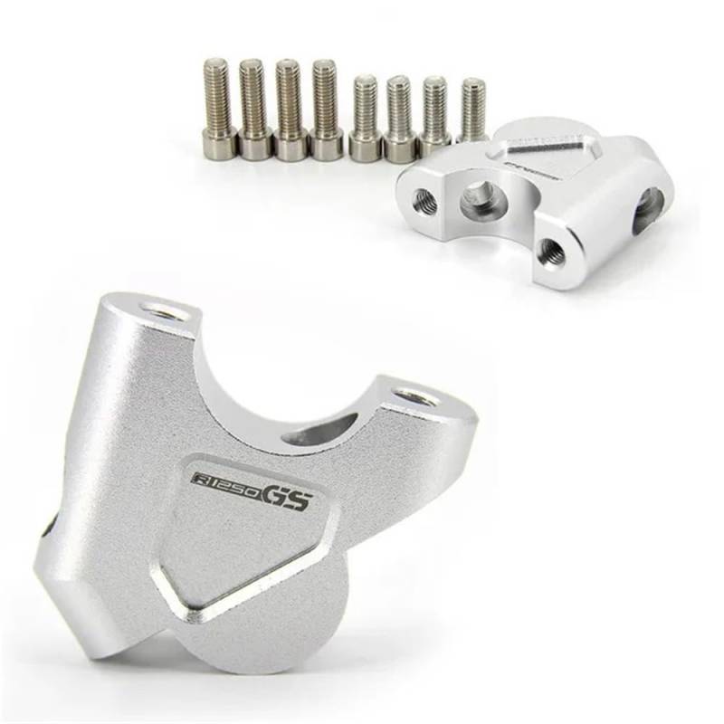Für GS R 1200 LC R1200GS Abenteuer ADV GS1250 R1250GS S1000XR Lenker Riser 32MM Drag Griff Bar Clamp Verlängern Adapter(R1250GS-Silver) von CEHAKDLRI