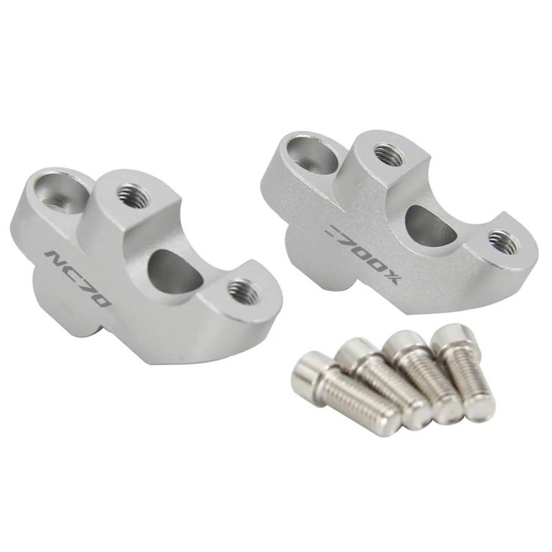 Für NC700X Für NC 700X Motorrad Riser Lift Lenkerklemme Für NC700 X Lenker Riser 2012 2013(Silver) von CEHAKDLRI