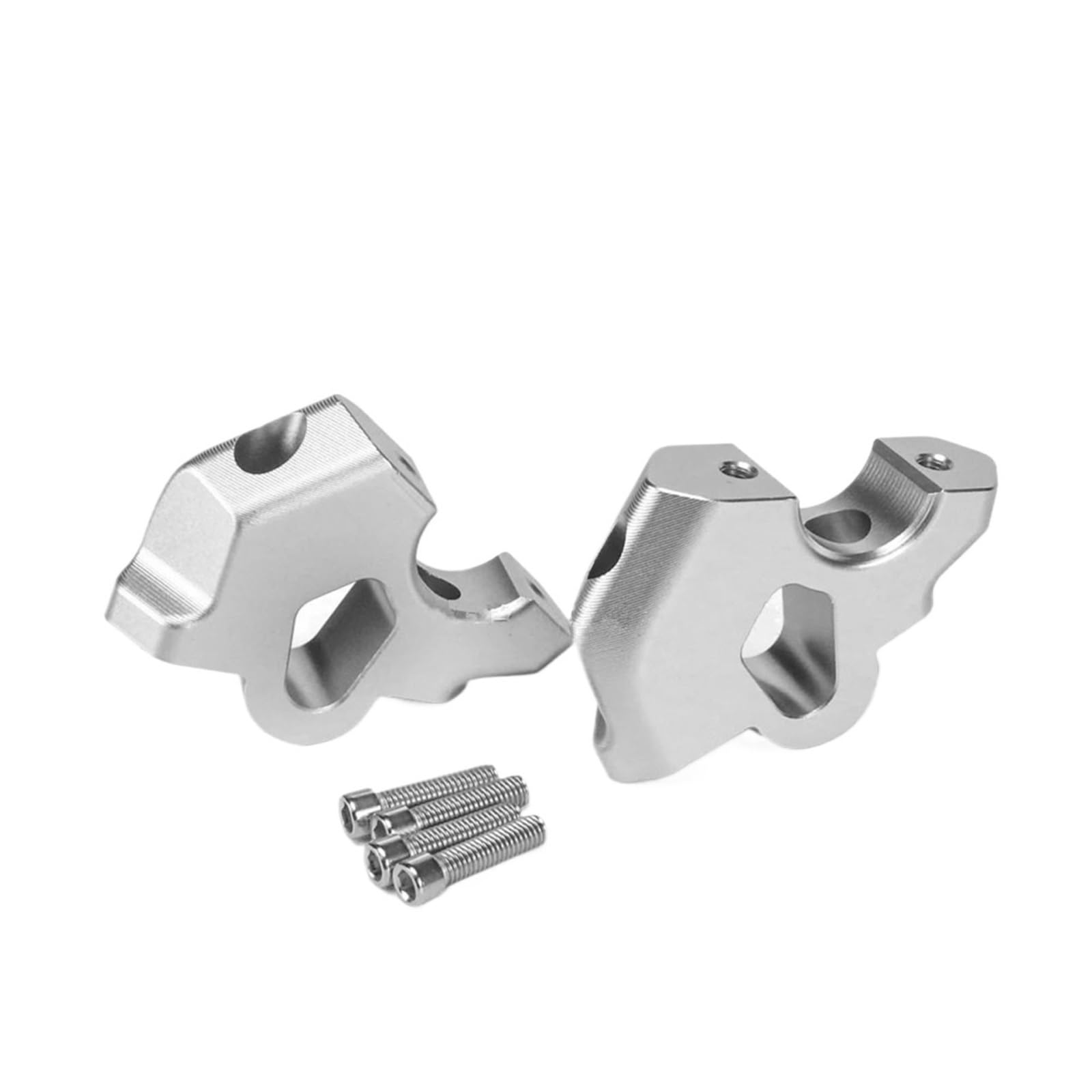 Für R 1300 Für GS Für R1300GS 2024- Motorrad Lenker Riser Erhöhung Clamp Montieren(Silver) von CEHAKDLRI