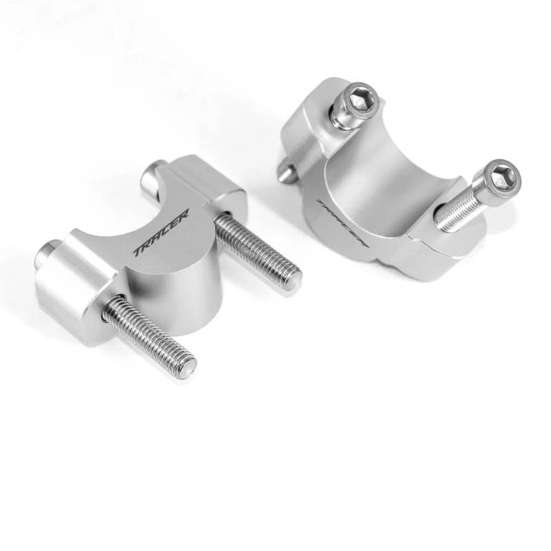 Für TRACER9 TRACER 9 GT 2021 2022 - Motorradzubehör Lenkererhöhung Drag Lenkerklemme Verlängerungsadapter(Silver) von CEHAKDLRI