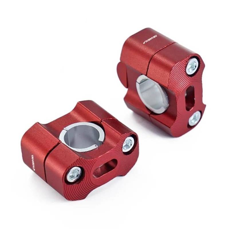 Für Transalp XL700V XL650V CNC Aluminium 22 Mm 28 Mm Lenker Risers Adapter Off Road Motorcycle Stab Clamps(Red) von CEHAKDLRI
