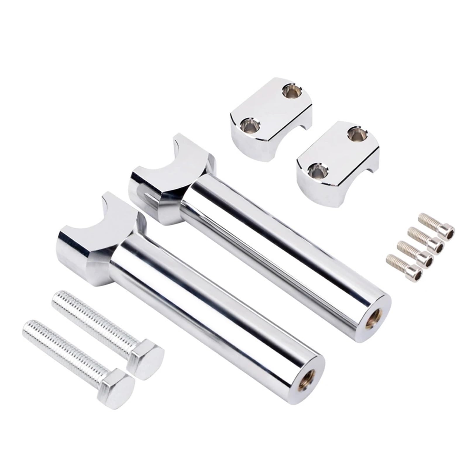 Für Universal Chrome 1'' 25MM Motorrad Lenker Bar Steigleitungen Bars Mount Clamp Adapter Für Universal Chrome 1'' 25MM Motorrad Lenker Bar Steigleitungen Bars Mount Clamp Adapter von CEHAKDLRI