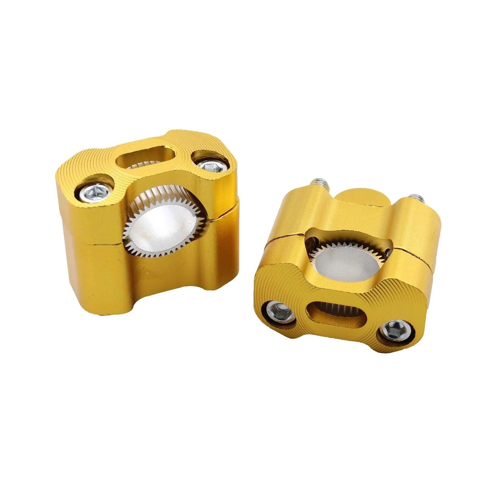 Für Universal Motorrad ATV 22mm 28mm Lenkerklemme Lenkererhöhung Adapter Lenkerklemmen(Gold) von CEHAKDLRI