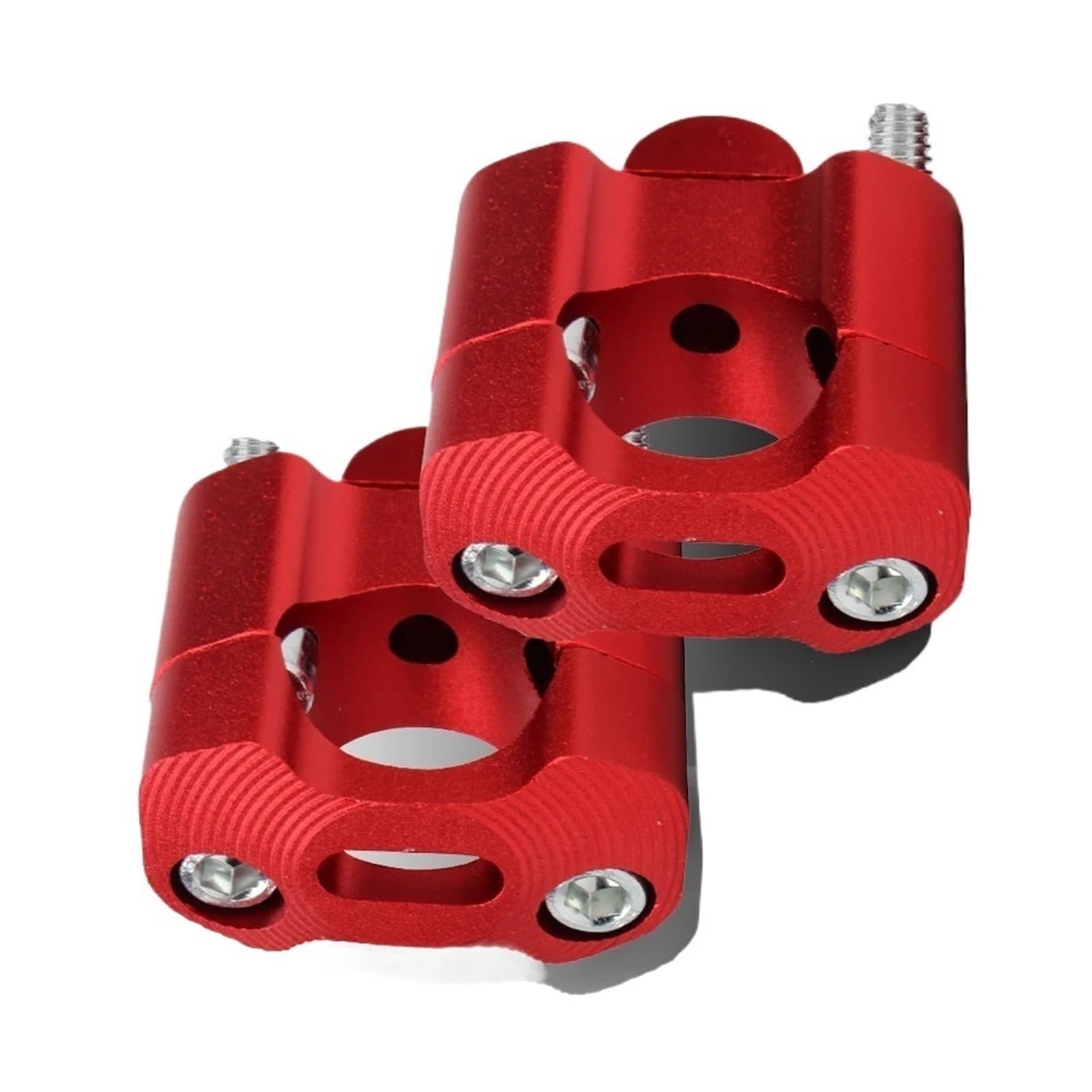 Für Universal Pit Dirt Bike Racing Motorrad Enduro Supermoto MXATV CNC Billet Lenkerklemme Fat Bar Riser Mount Clamp Adapter 22 28mm(Red) von CEHAKDLRI
