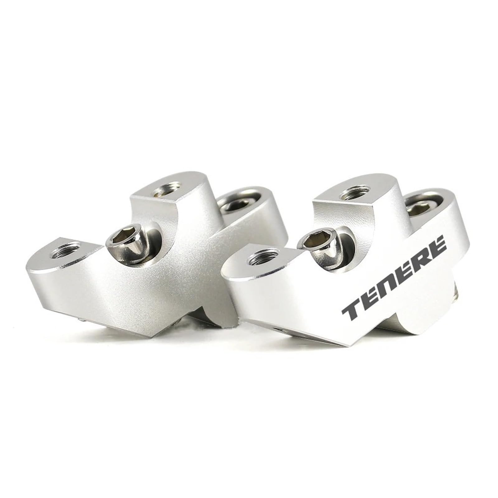 Für XT660Z Tenere XT 660 Z Motorradzubehör Lenkererhöhung Klemmmontage Klemmhalterung Riser Schellen(Silver) von CEHAKDLRI