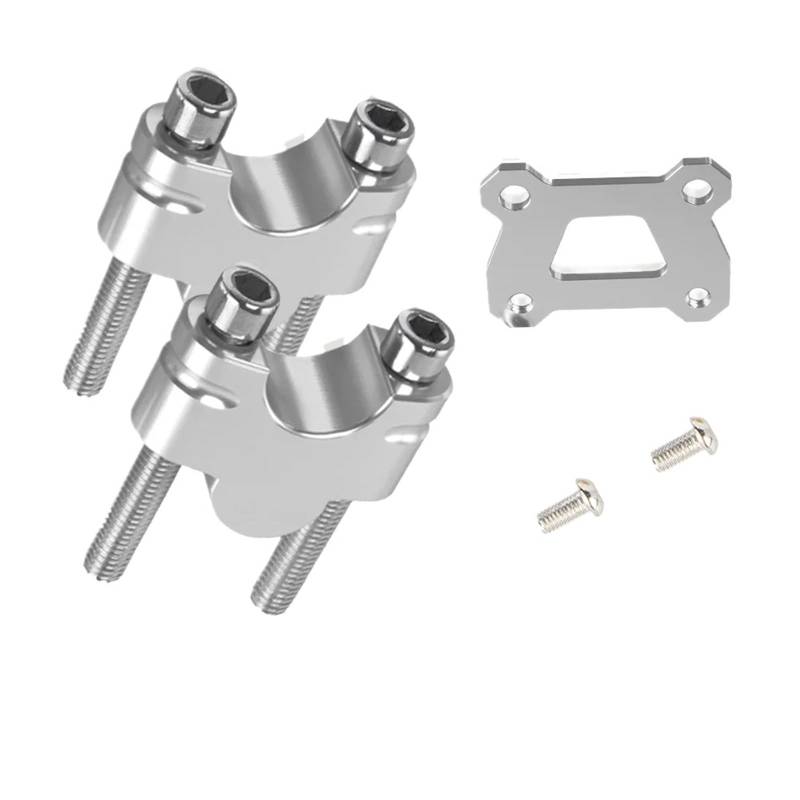 Lenker Riser Adapter Halterung Für MT07 Für FZ07 Für MT Für FZ 07 2014–2020 Für Tracer 700 Für MT-07 2014–2019(Silver) von CEHAKDLRI