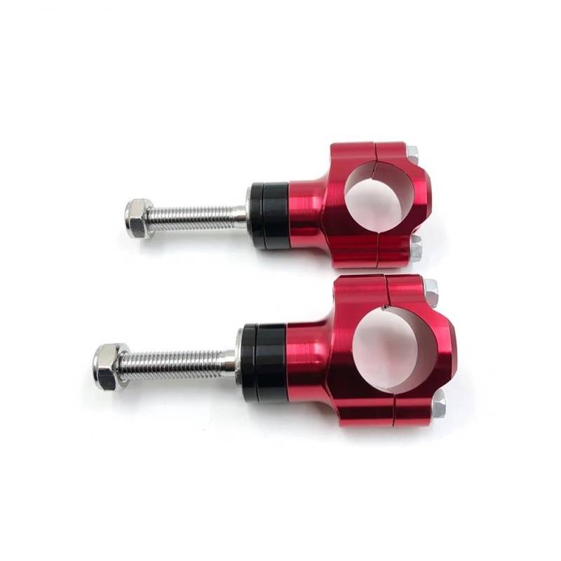 Motorrad Lenker Clamp CNC Aluminium Legierung Bar Klemmen 1 1/8 "28mm Lenker Riser(10mm Red) von CEHAKDLRI