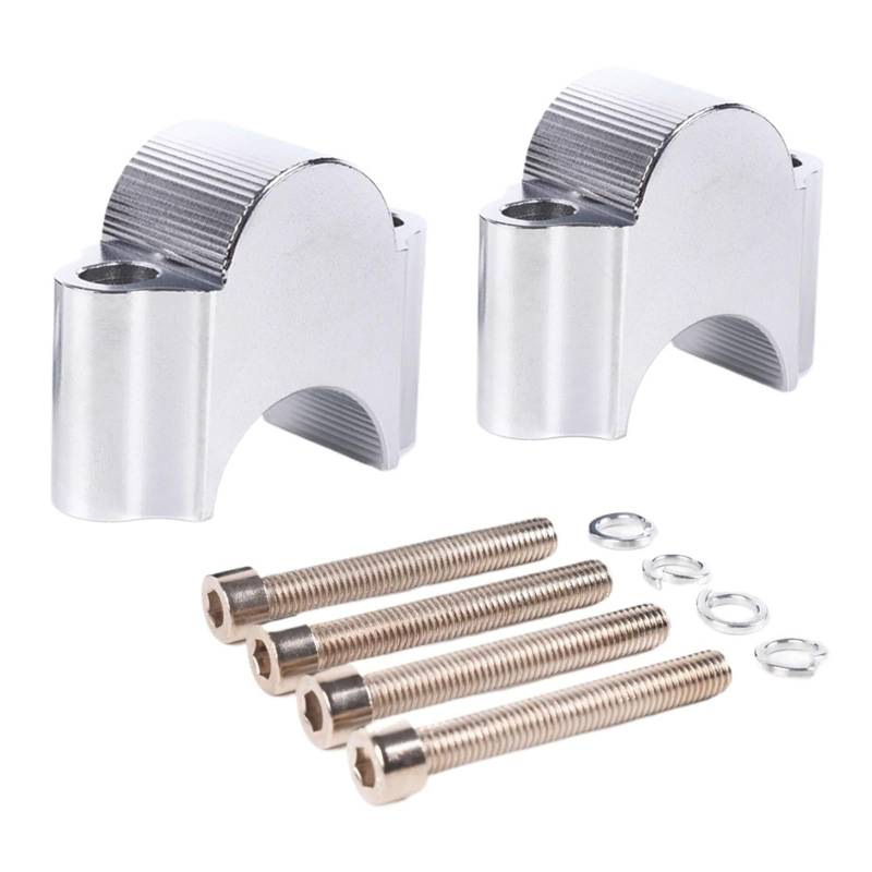 Motorrad Lenker Riser Bar Halterung Griffklemme Universell 28 Mm 1 1/8 Zoll(Silver) von CEHAKDLRI