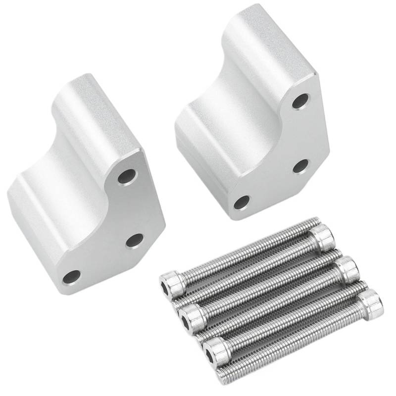 Motorrad Lenkererhöhungen 1/2 Zoll 25/50 Mm Up Adapter Halterung Extender Halterungen Klemme Für Concours 1400 Für GTR1400 2008-2022(Chrome2) von CEHAKDLRI