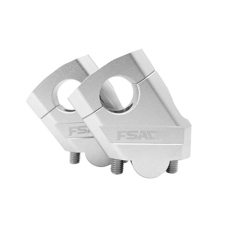 Motorrad Universal Lenker Riser Bar Halterung Griffklemme Universal 28 Mm 1 1/8 Zoll 22 Mm 7/8 Zoll(28mm Silver) von CEHAKDLRI