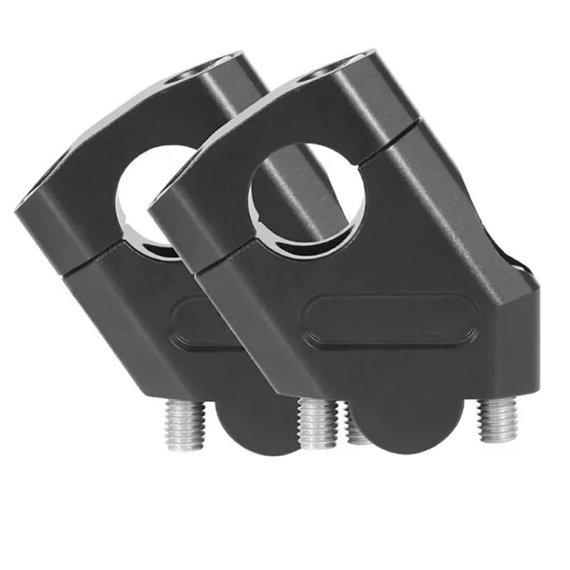 Schwarz Silber 22mm Motorrad Lenker Riser Motocross Erhöhung Clamp Mount Pit Bike Motorrad Zubehör(Black 22mm) von CEHAKDLRI