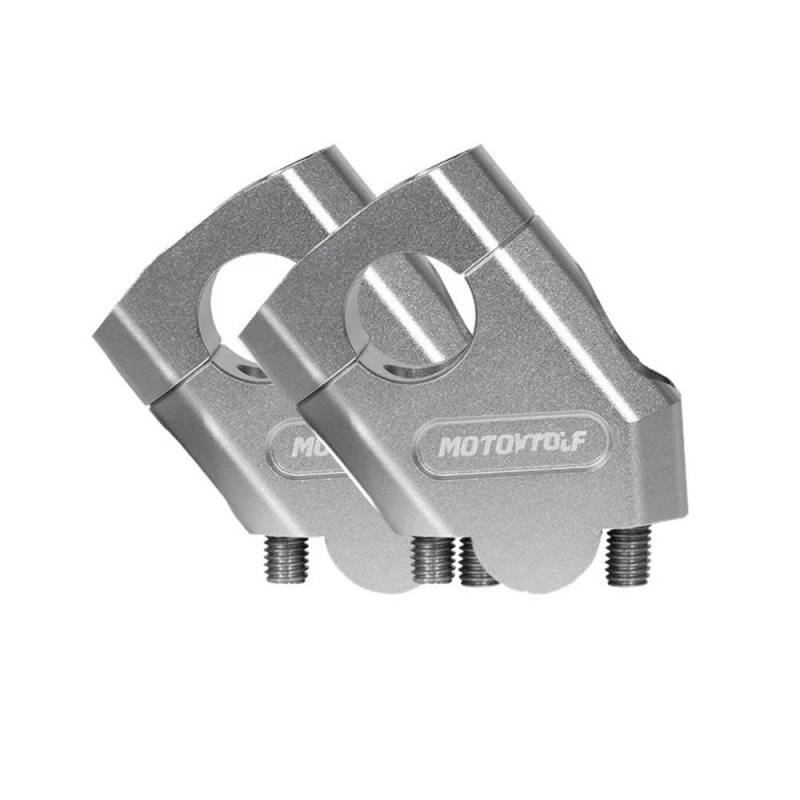 Universal 28mm 22mm Motorrad Lenker Riser Bar Montieren Griff Klemme(28mm Silver) von CEHAKDLRI
