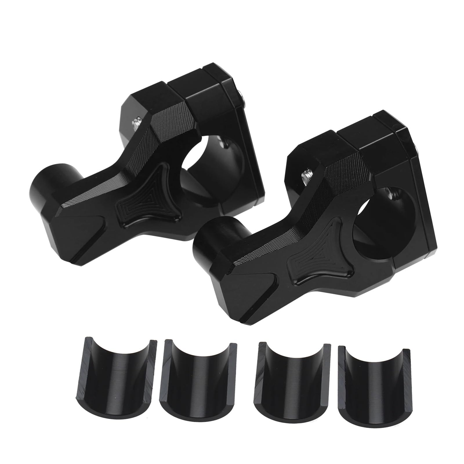 Universal Motorrad Lenker Riser Adapter Stange Clip Riser 22MM Und 28MM Lenker Adapter(Black) von CEHAKDLRI