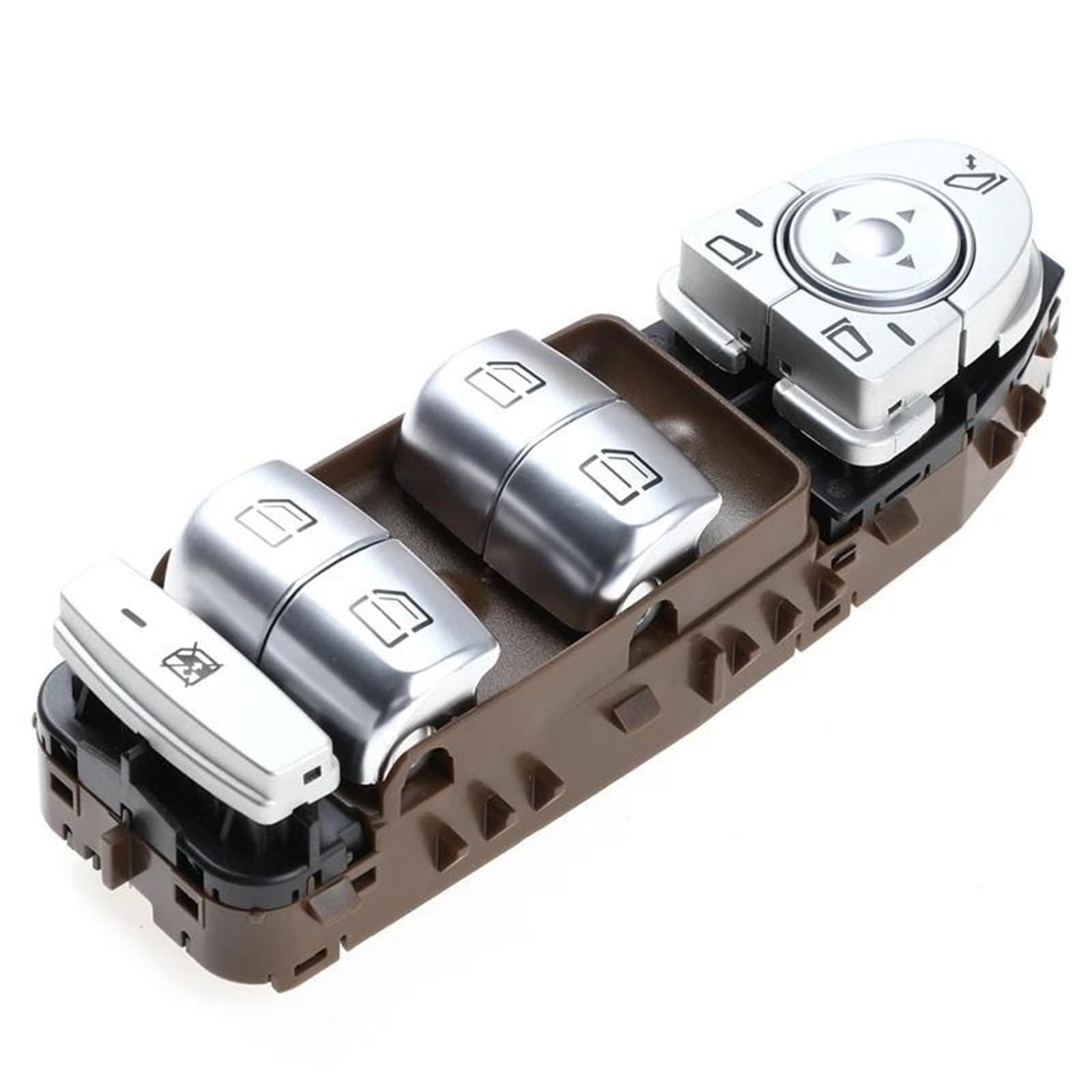 Für Benz Für C Klasse Für W205 S205 X253 C200 C300 C350 C63 Für AMG Power Master Fenster Control Schalter taste 2059056811 2059051713(Brown-switch) von CEIKOPQS