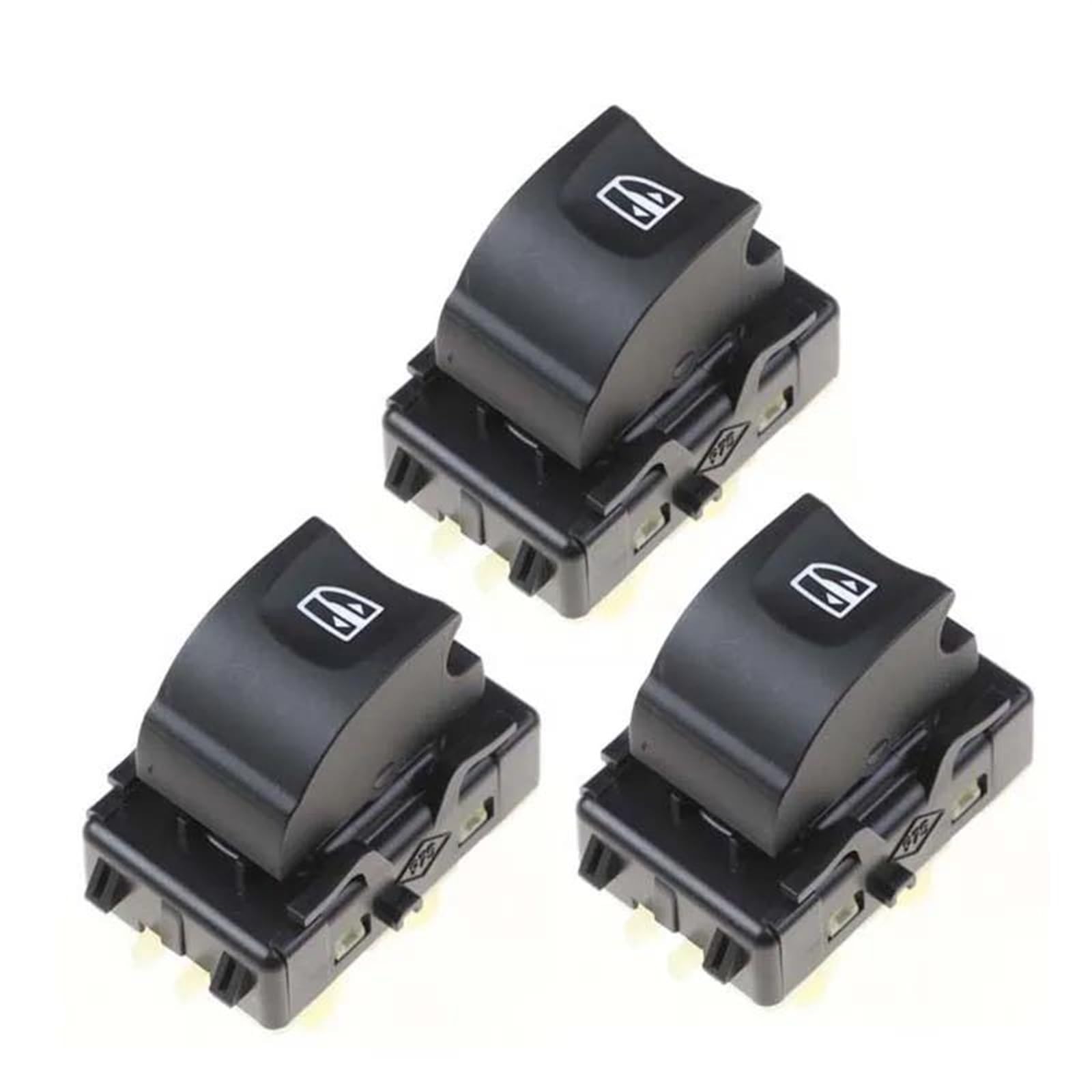 Für CLIO Für MK4 Für TRAFIC Für SYMBOL Für CAPTUR Für KANGOO Auto Beifahrerseite Power Fenster Control Schalter 254218614R(3 pcs) von CEIKOPQS
