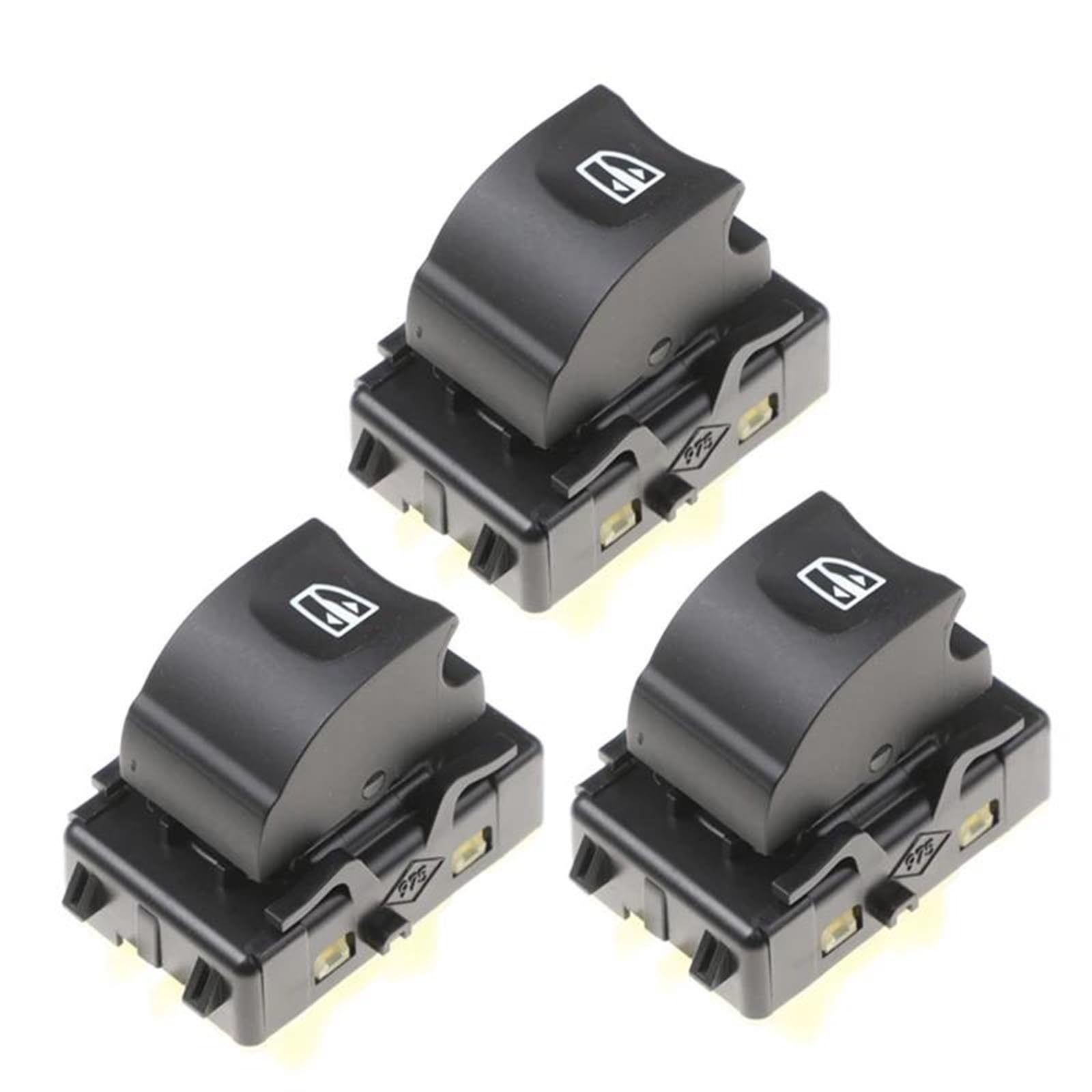 Für Dacia Für Duster Für Lodgy Für Logan Für Sandero Fensterheber Schalter Einzigen Taste 254217475R 254217475R(3 pcs) von CEIKOPQS