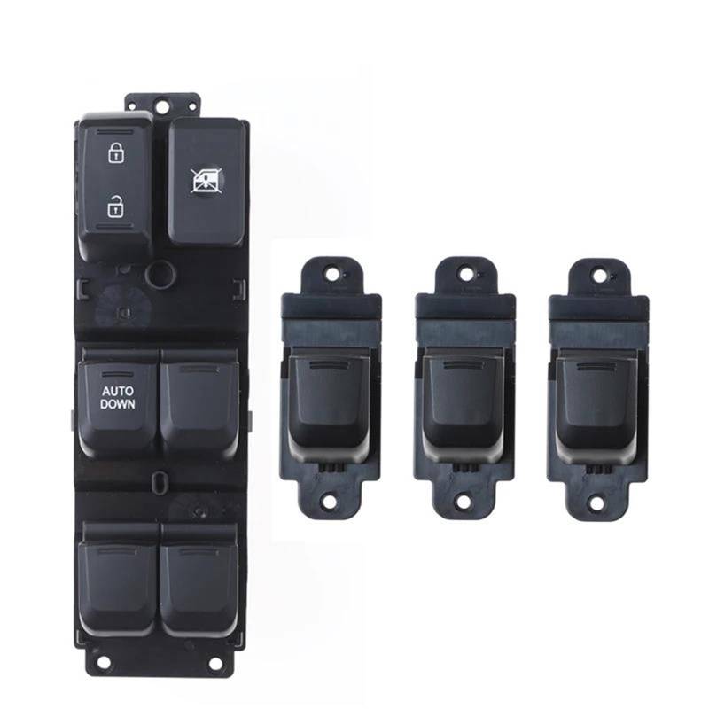Für KIA Für Rio K2 2011-2016 Auto Elektrische Fensterheber Heber Master Control Schalter 93570-4X000 93580-4X000 935804X000 935304X000(A set) von CEIKOPQS