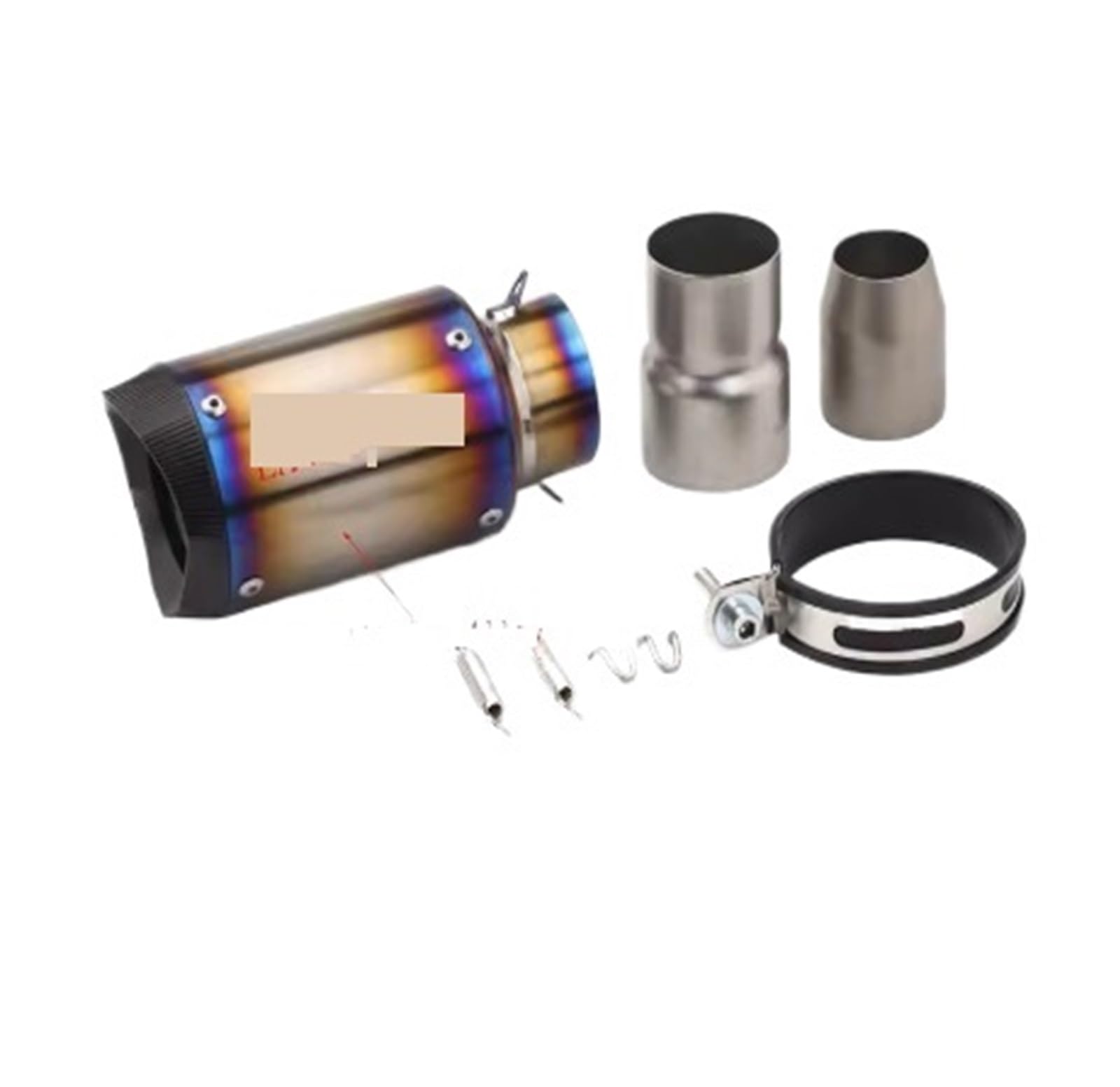 Motorrad Auspuff Mittelrohr Für CBR1000 S1000RR DUKE390 R25 Universal 60mm 51mm Motorrad Auspuff Titan Legierung Schalldämpfer Auspuff Escape Moto Rohr Motorrad(Titanium Alloy-a) von CEIKOPQS
