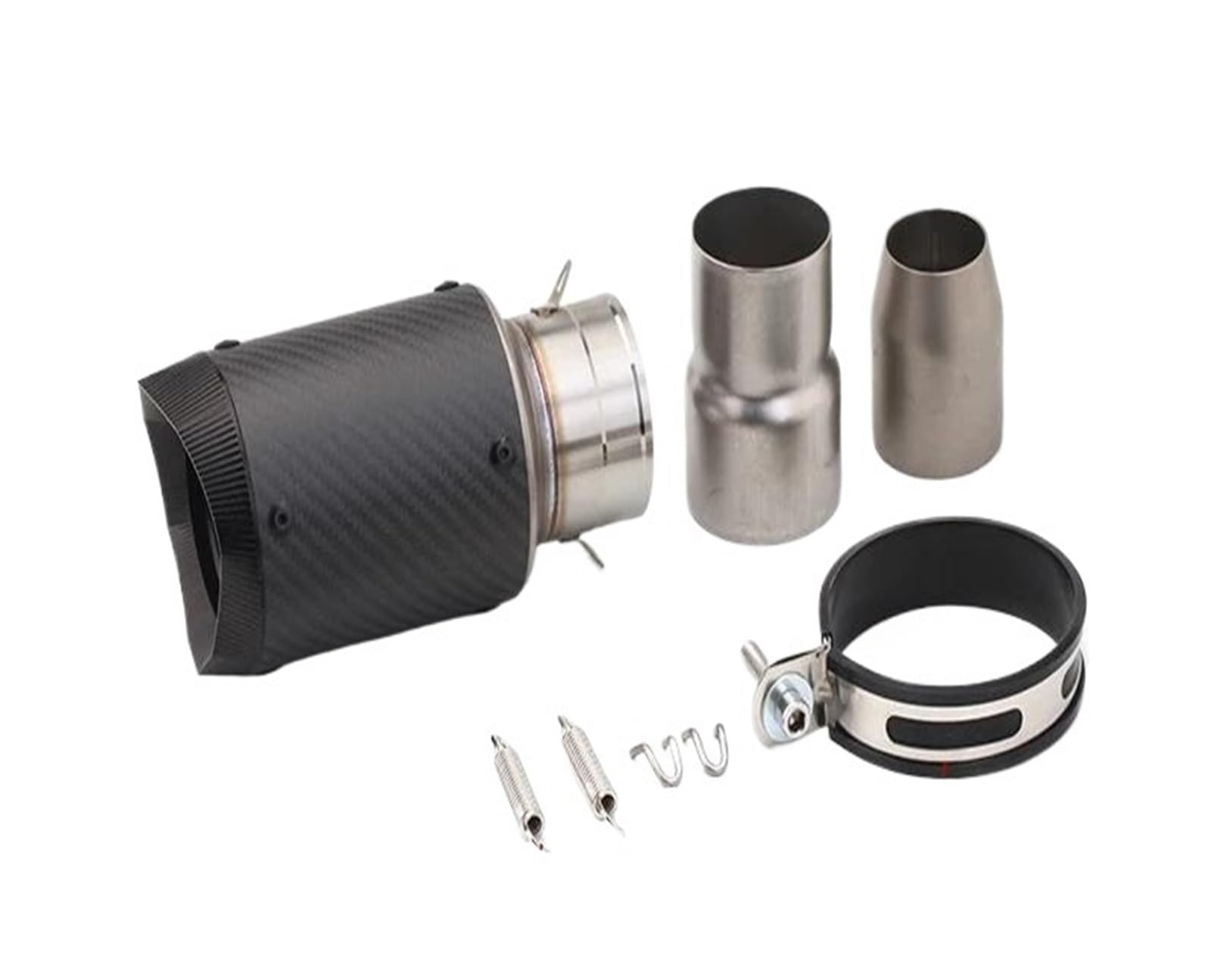 Motorrad Auspuff Mittelrohr Für CBR1000 S1000RR DUKE390 R25 Universal 60mm 51mm Motorrad Auspuff Titan Legierung Schalldämpfer Auspuff Escape Moto Rohr Motorrad(Type-B) von CEIKOPQS