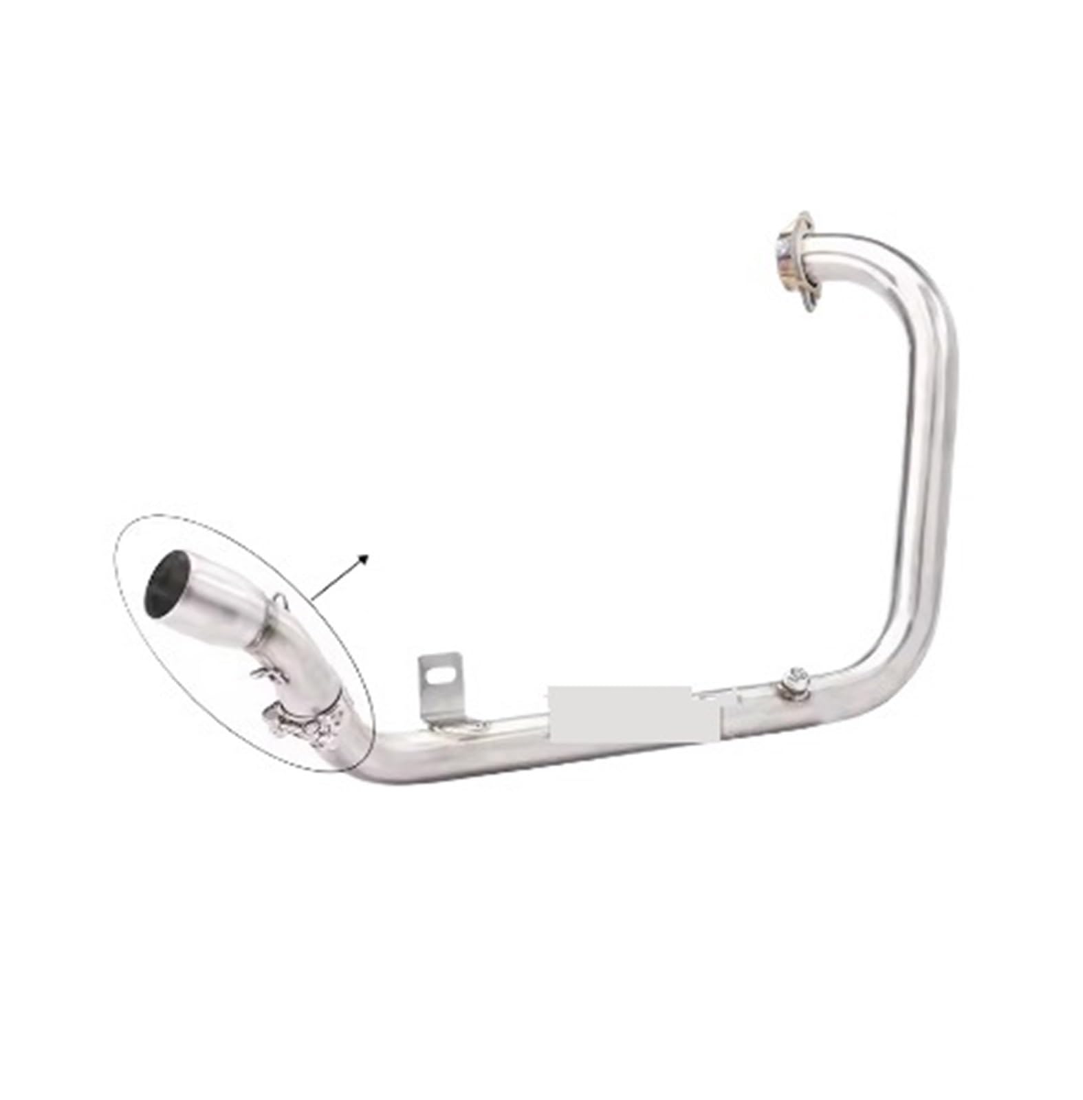 Motorrad Auspuff Mittelrohr Für Ninja 250SL Z250SL Z250 SL Komplette Systeme Motorrad Auspuff Escape Front Link Rohr Passt 51mm Schalldämpfer(Type-B) von CEIKOPQS