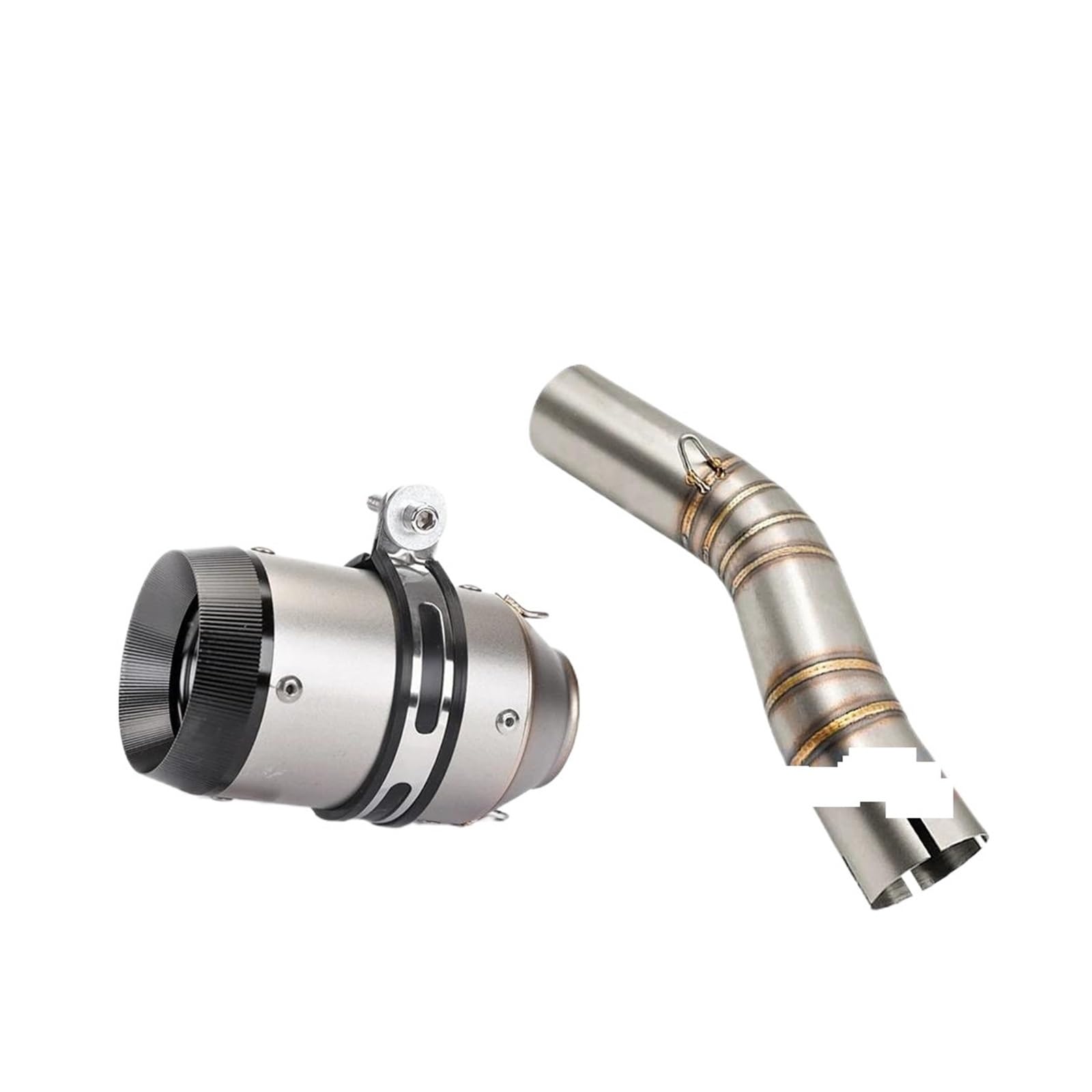 Motorrad Auspuff Mittelrohr Für Suzuki GSXR 1000 2003-2006 K3 K4 K5 REALZION GSXR1000 K6 Motorrad Auspuffrohr Mittleren Link Rohr Slip-on Schalldämpfer Escape(Combo B) von CEIKOPQS