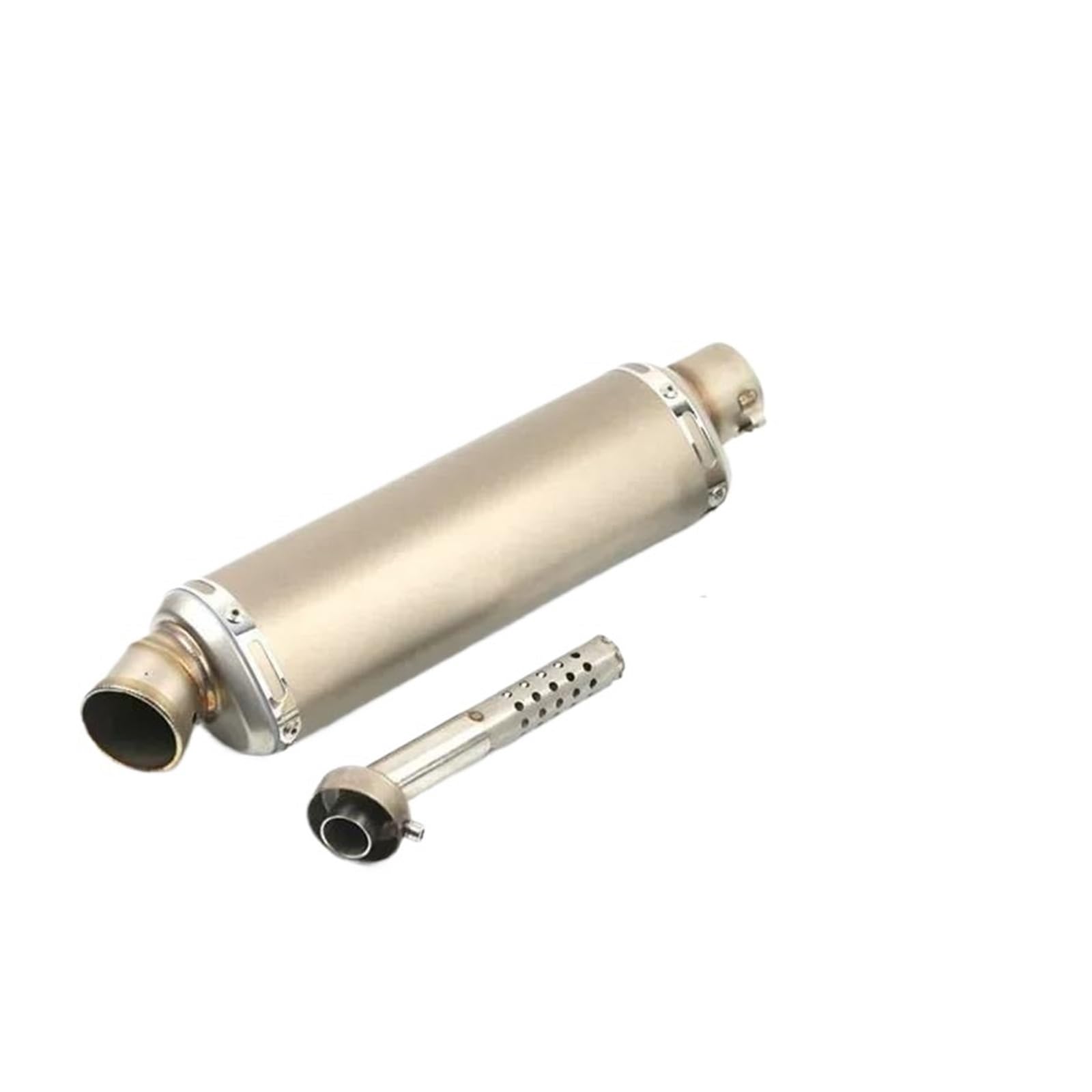 Motorrad Auspuff Mittelrohr Für Yamaha Für Auspuffrohr-Modifikationsteile Universal-Motorrad-Auspuffrohr-Schalldämpfer Modifiziertes Auspuffrohr Geeignet(Long 44mm Titanium) von CEIKOPQS