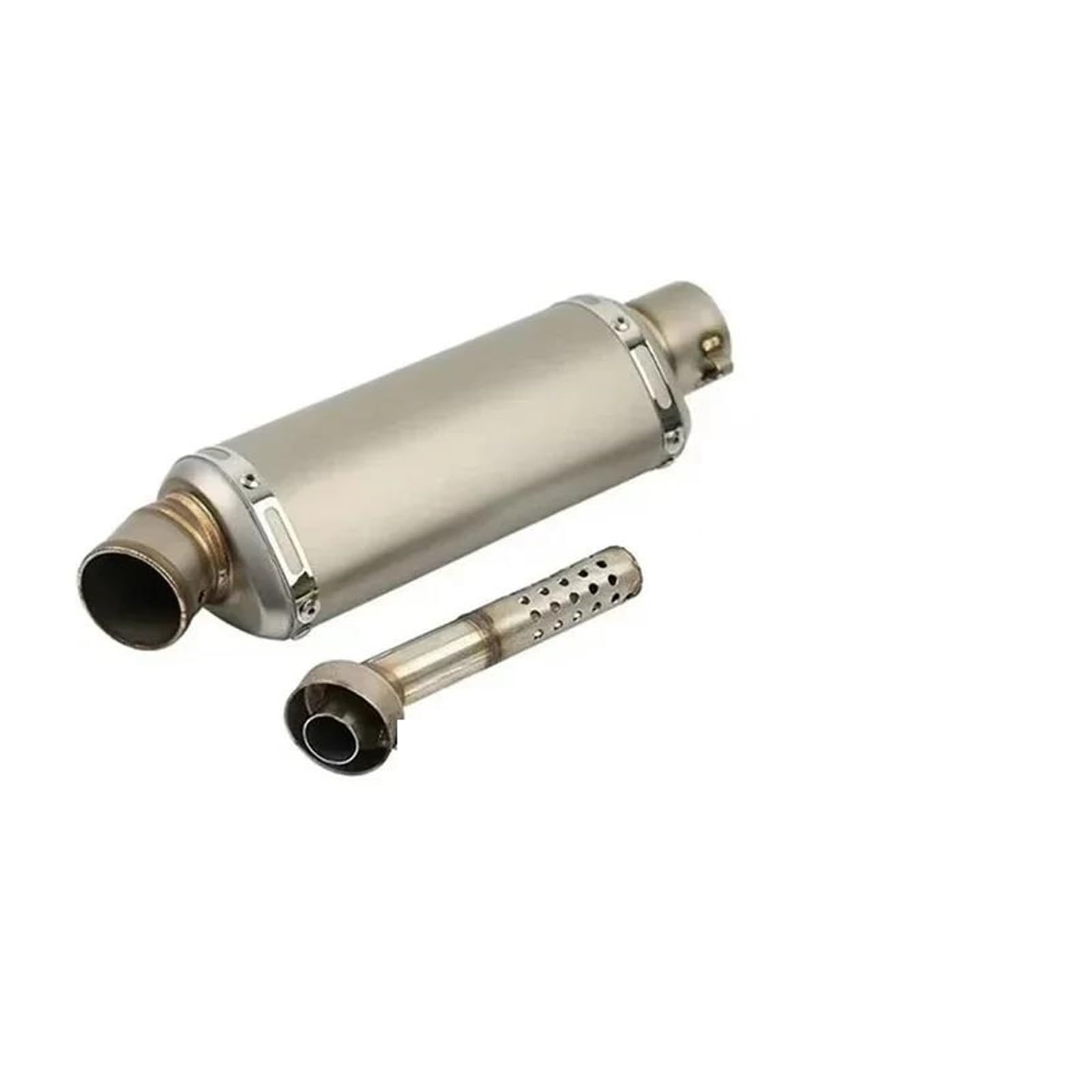 Motorrad Auspuff Mittelrohr Für Yamaha Für Auspuffrohr-Modifikationsteile Universal-Motorrad-Auspuffrohr-Schalldämpfer Modifiziertes Auspuffrohr Geeignet(Medium370mm Titanium) von CEIKOPQS