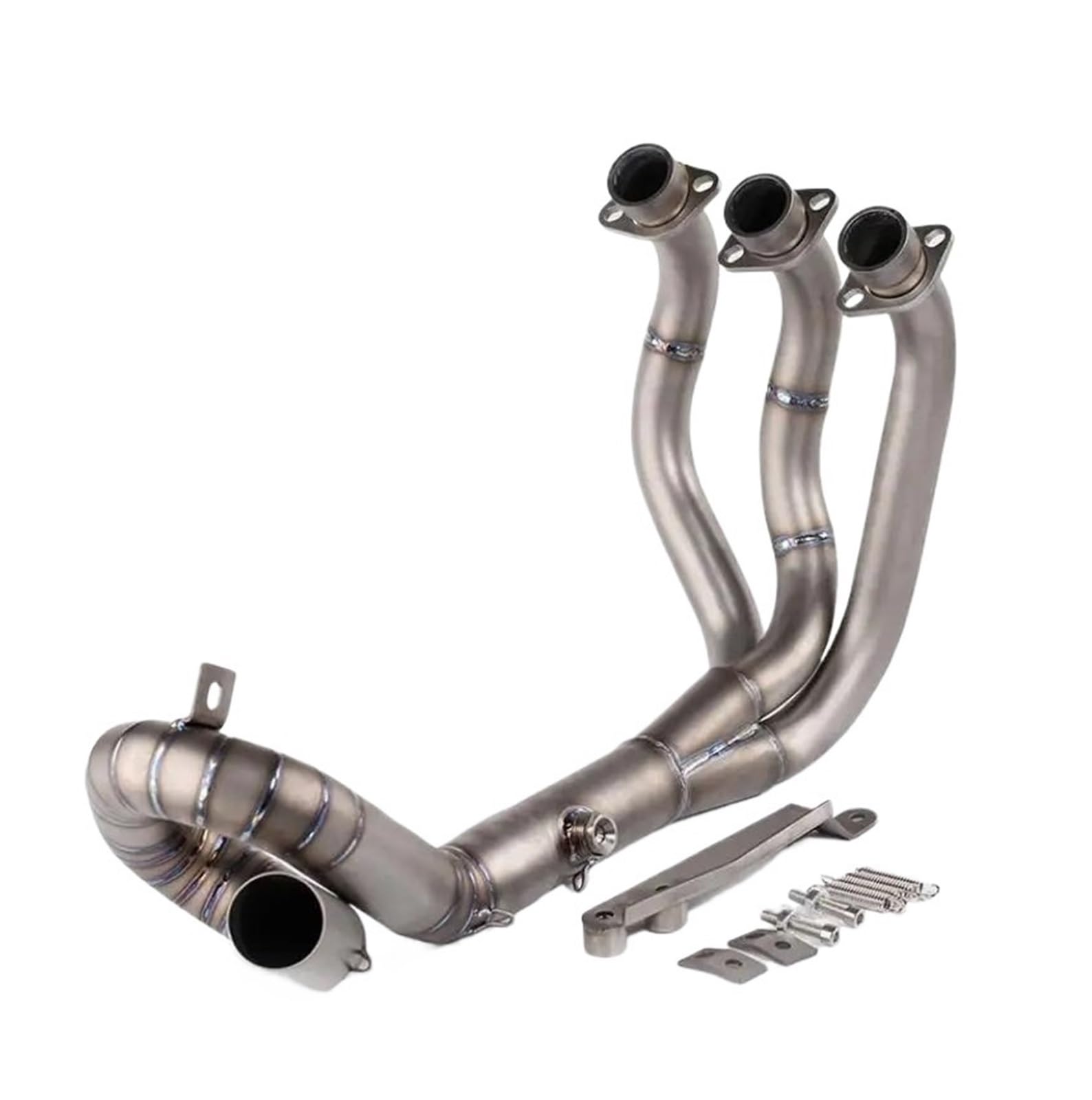 Motorrad Auspuff Mittelrohr Für Yamaha MT09 FZ09 MT-09 FZ-09 MT FZ 09 2013-2020 Motorrad Komplettsystem Auspuff Schalldämpfer Escape Mittelrohr Slip On(Type-D) von CEIKOPQS