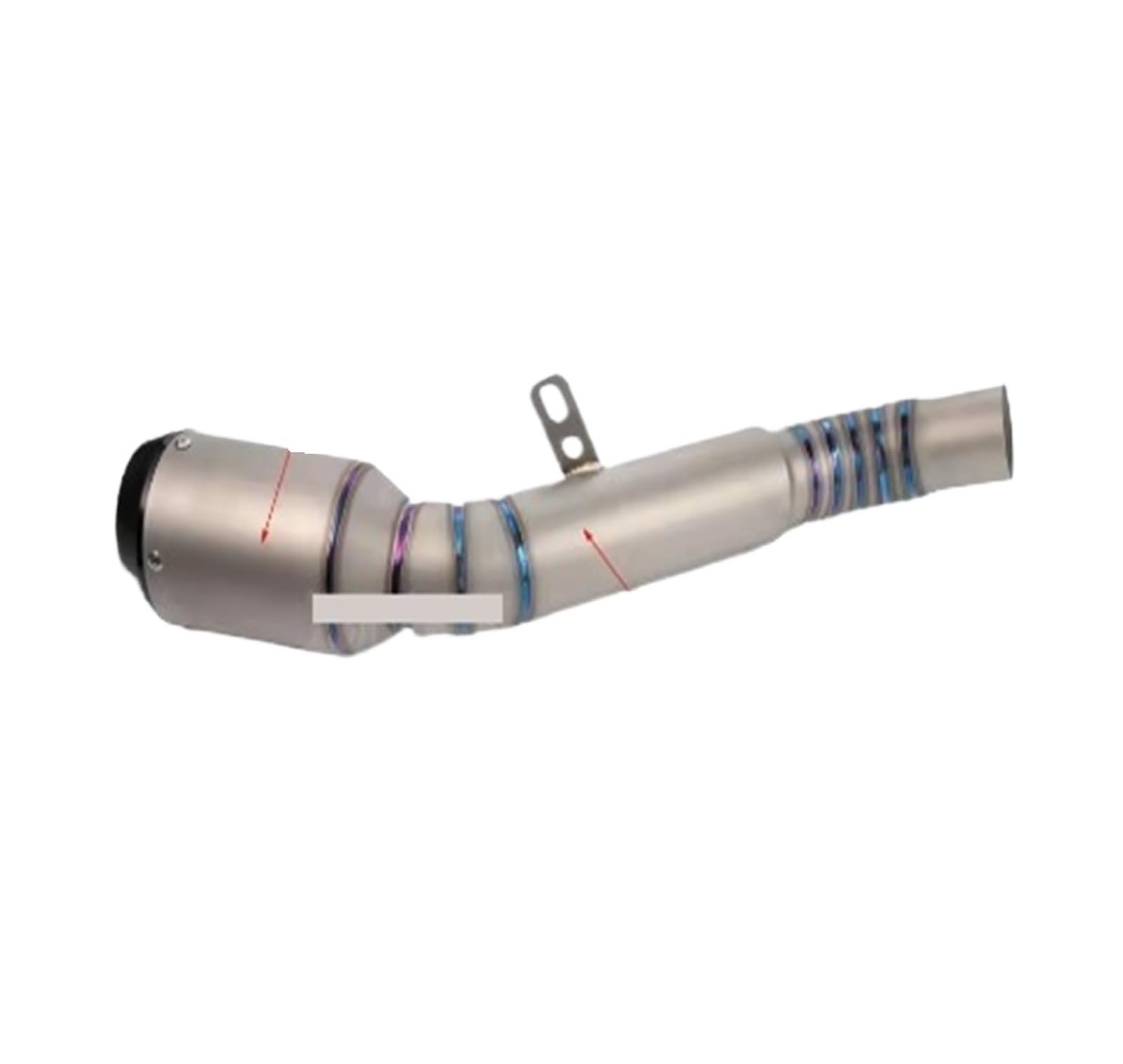 Motorrad Auspuff Mittelrohr Für ZX-6R ZX6R ZX636 2009-2021 Motorrad Auspuff Escape Titan Legierung Mittleren Link Rohr Schalldämpfer Slip On(Type-C) von CEIKOPQS