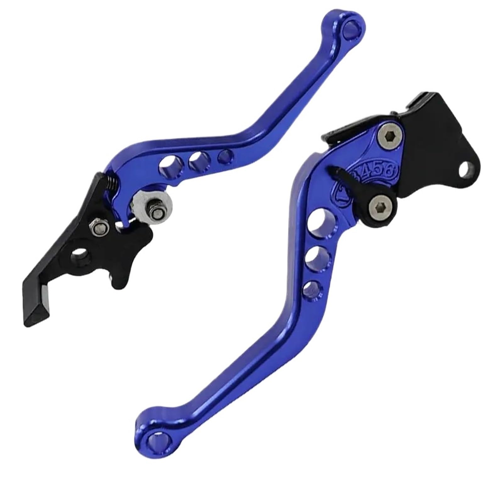 Motorrad-Kupplungshebel, 2 Stück, Zylinderkupplungshebel Aus Aluminiumlegierung, Verstellbar, Rostfrei, Motorrad-Bremshebel, Klare Schaltung(Blue) von CEIKOPQS
