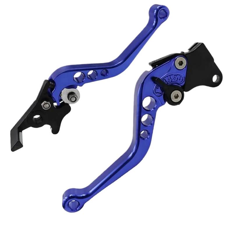 Motorrad-Kupplungshebel, 2 Stück, Zylinderkupplungshebel Aus Aluminiumlegierung, Verstellbar, Rostfrei, Motorrad-Bremshebel, Klare Schaltung(Blue) von CEIKOPQS