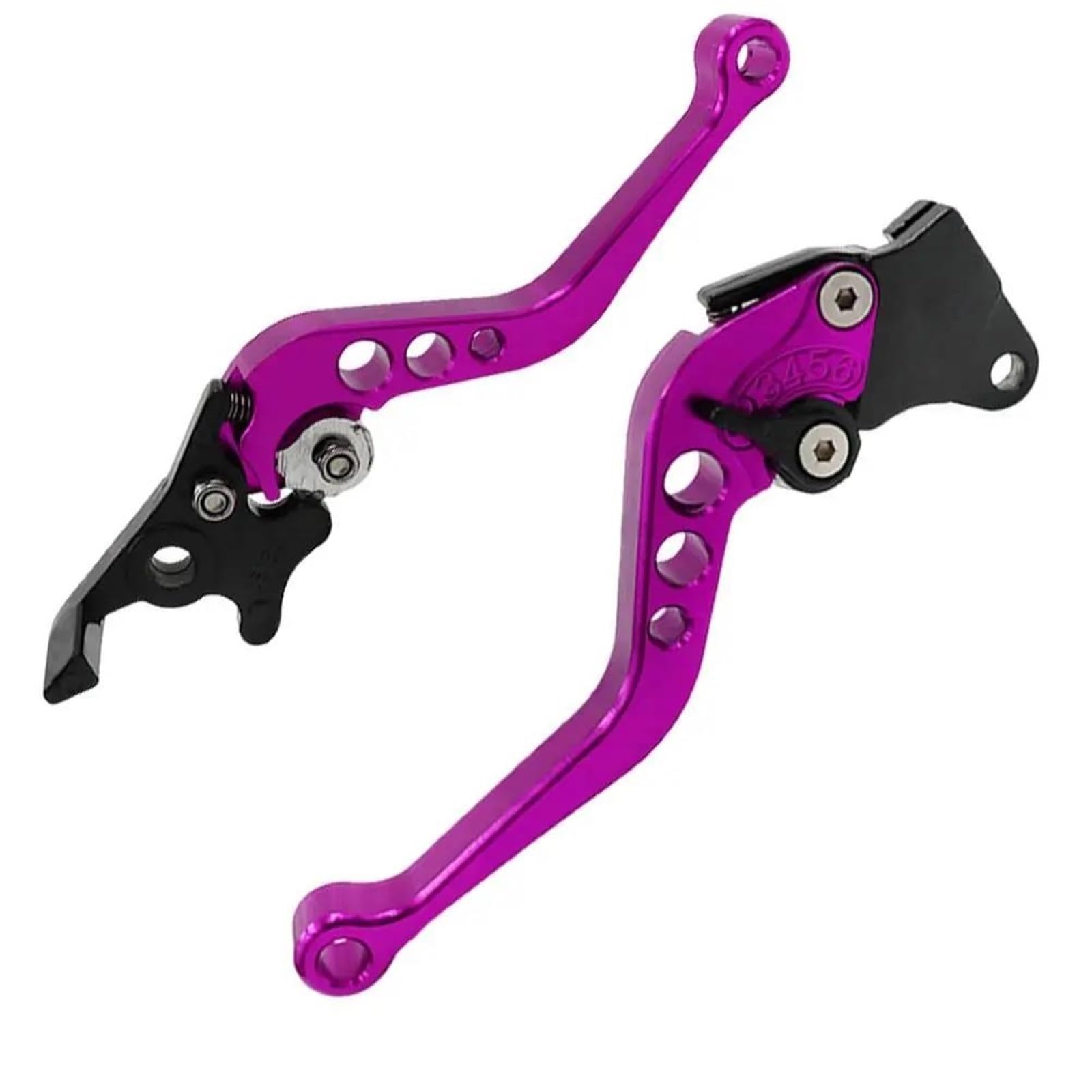 Motorrad-Kupplungshebel, 2 Stück, Zylinderkupplungshebel Aus Aluminiumlegierung, Verstellbar, Rostfrei, Motorrad-Bremshebel, Klare Schaltung(Purple) von CEIKOPQS