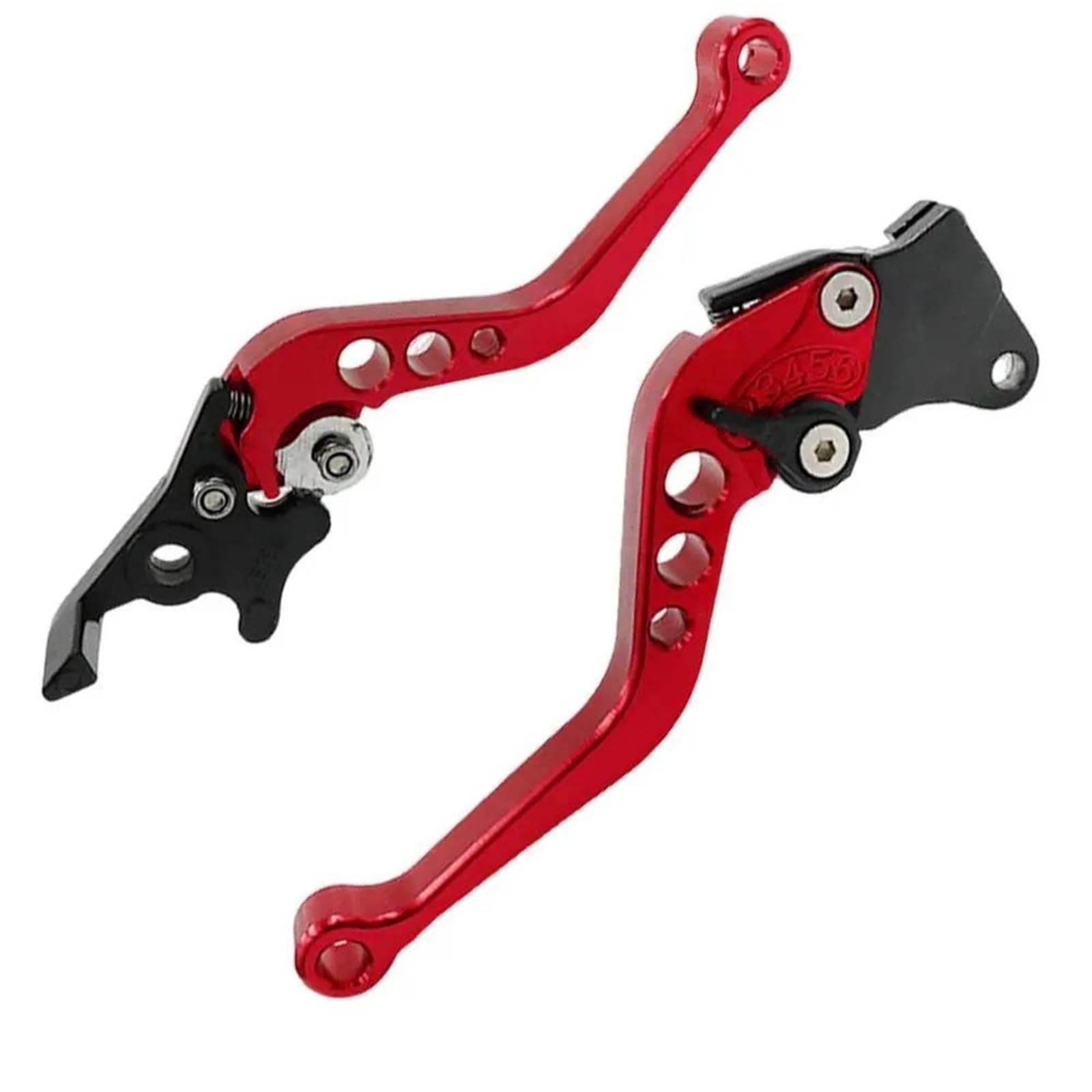 Motorrad-Kupplungshebel, 2 Stück, Zylinderkupplungshebel Aus Aluminiumlegierung, Verstellbar, Rostfrei, Motorrad-Bremshebel, Klare Schaltung(Red) von CEIKOPQS