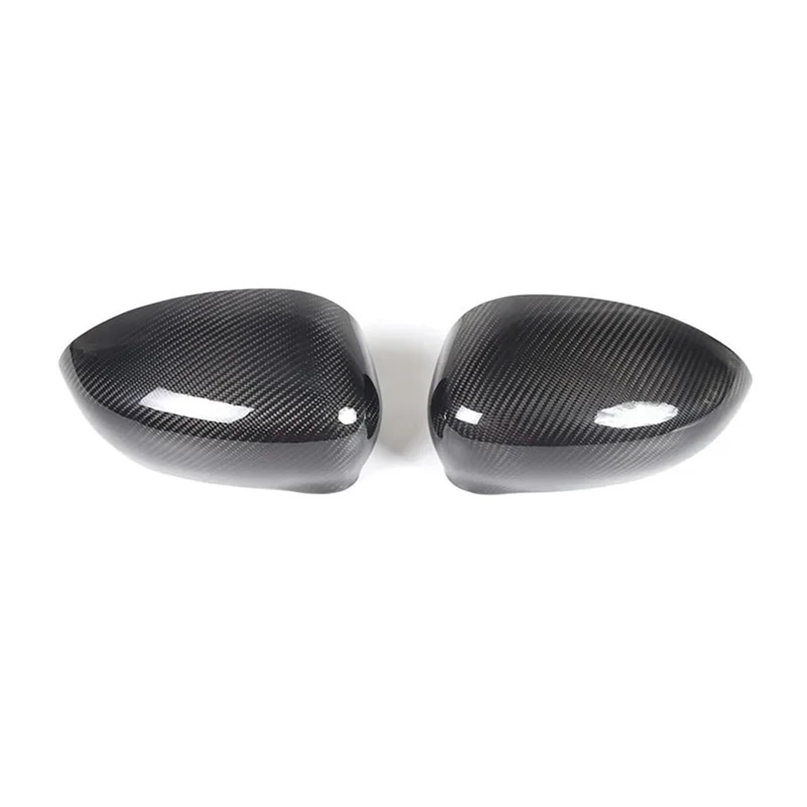 Rückspiegel Abdeckung Für Fiat 500 2010-2025 Carbon Auto Seitenflügelspiegel Abdeckkappen Rückspiegel Abdeckung Shell Case Trim Autozubehör(Black carbon) von CEIKOPQS