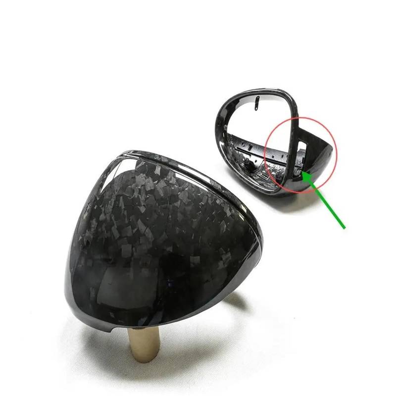 Rückspiegel Abdeckung Für Macan 2014-2023 Spiegel Abdeckung Carbon Außen Tür Seite Rückspiegel Kappe Shell Replacment Clip Auf(Type A) von CEIKOPQS