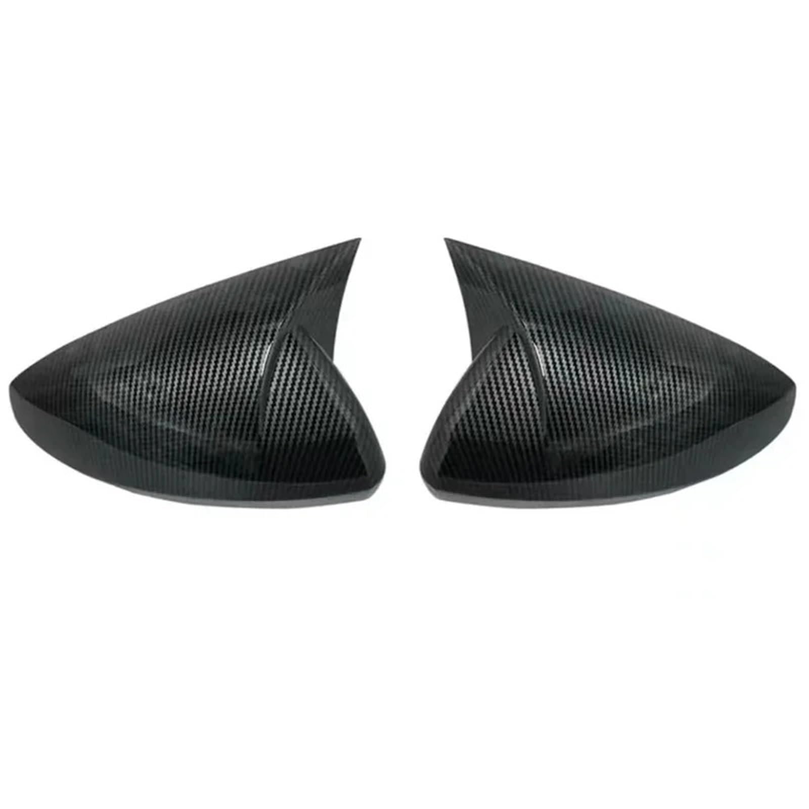 Rückspiegel Abdeckung Für VW Für Virtus Zubehör 2019 2020 2 Stück Auto Seitenrückspiegel Abdeckkappen Verkleidung Glanz Schwarz Carbon(Carbon) von CEIKOPQS