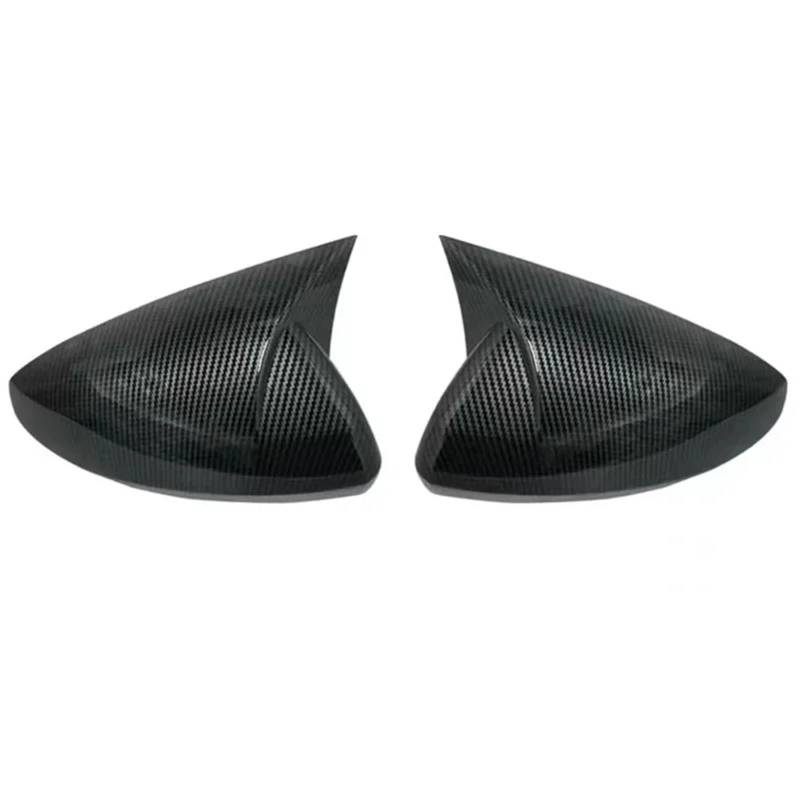 Rückspiegel Abdeckung Für VW Für Virtus Zubehör 2019 2020 2 Stück Auto Seitenrückspiegel Abdeckkappen Verkleidung Glanz Schwarz Carbon(Carbon) von CEIKOPQS