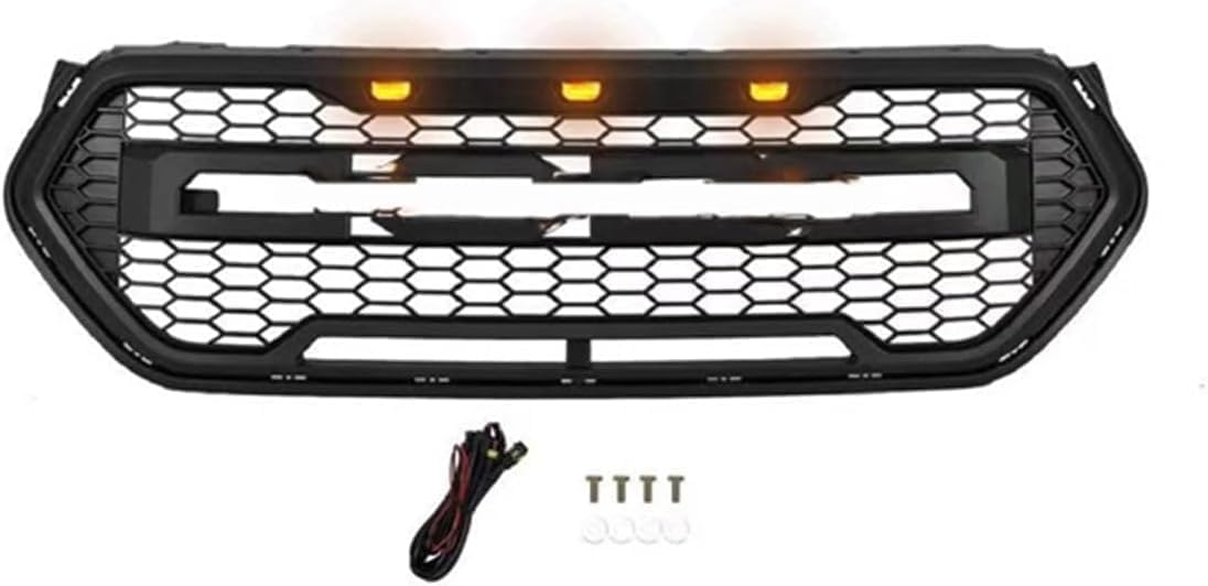 Auto Front Kühlergrille Für Fo-rd Escape Kuga 2017-2019,Auto Front Stoßstange Mesh Waben Grille,Dauerhaft Vorne Kapuze Kühlergrill Modifiziertes Zubehör von CELECH