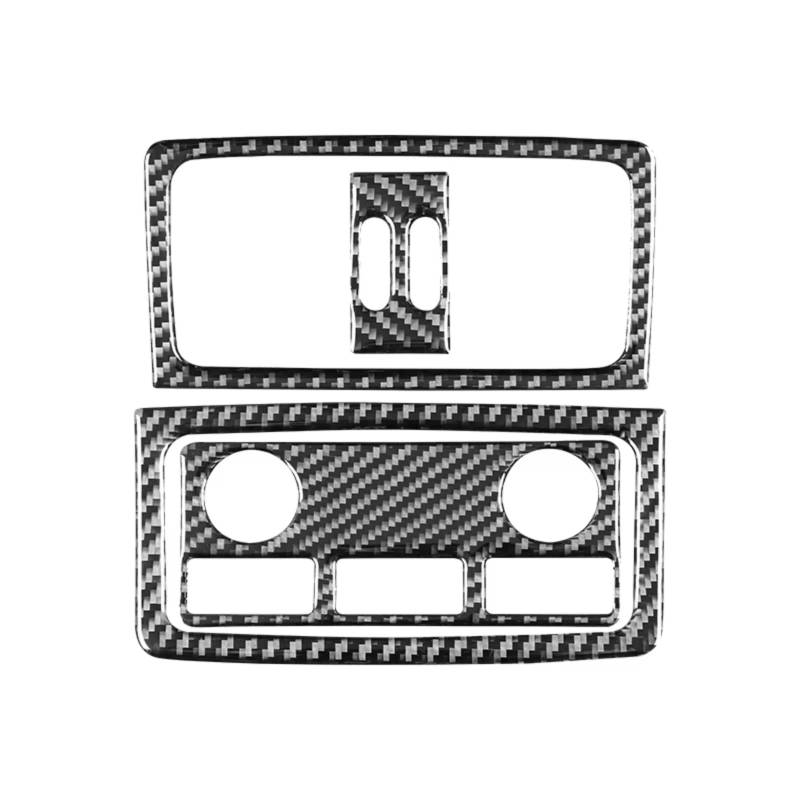 Auto Dekorative Für 5 Series E60 2004-2010 Carbon Fiber Innen Auto Hinten Auspuff Vent Panel Trim Rahmen Abdeckung Dekor aufkleber Innenzubehör(Style B(Black)) von CENAP