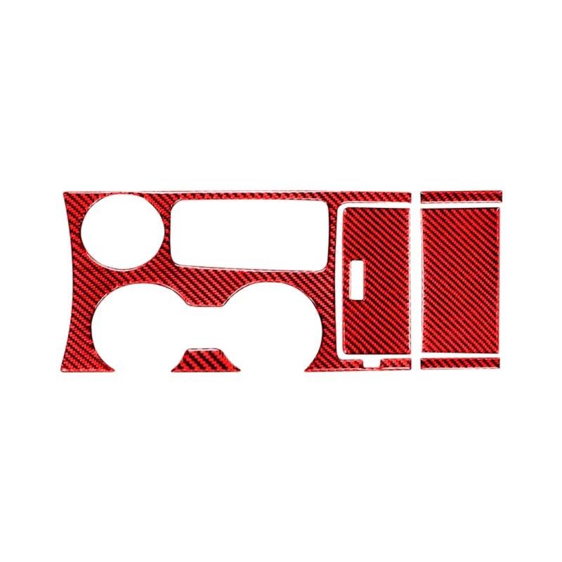 Auto Dekorative Für Ford Für Explorer 2013-2019 Auto Innen Wasser Tasse Getriebe Panel Dekoration Abdeckung Trim Aufkleber Aufkleber Carbon Faser Innenzubehör(Red) von CENAP