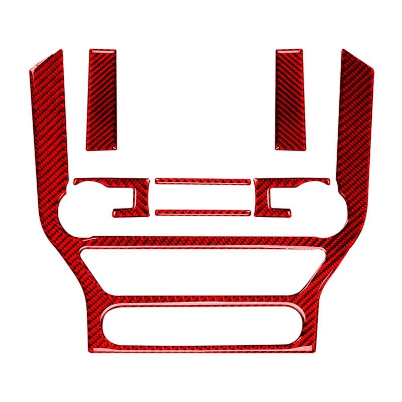 Auto Dekorative Für Ford Für Mustang GT 2015-2021 Auto Innen Navigation Trim Rahmen Multi-media Konsole Dekoration Aufkleber Aufkleber Innenzubehör(A set(Red)) von CENAP