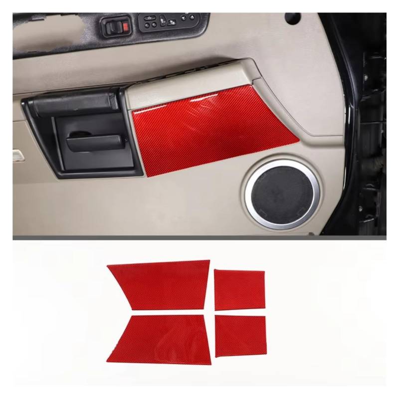 Auto Dekorative Für Hummer H2 2003-2007 Auto Zubehör Teile Weichen Carbon Rot Auto Innen Dekoration Abdeckung Aufkleber Trim Innenzubehör(2) von CENAP